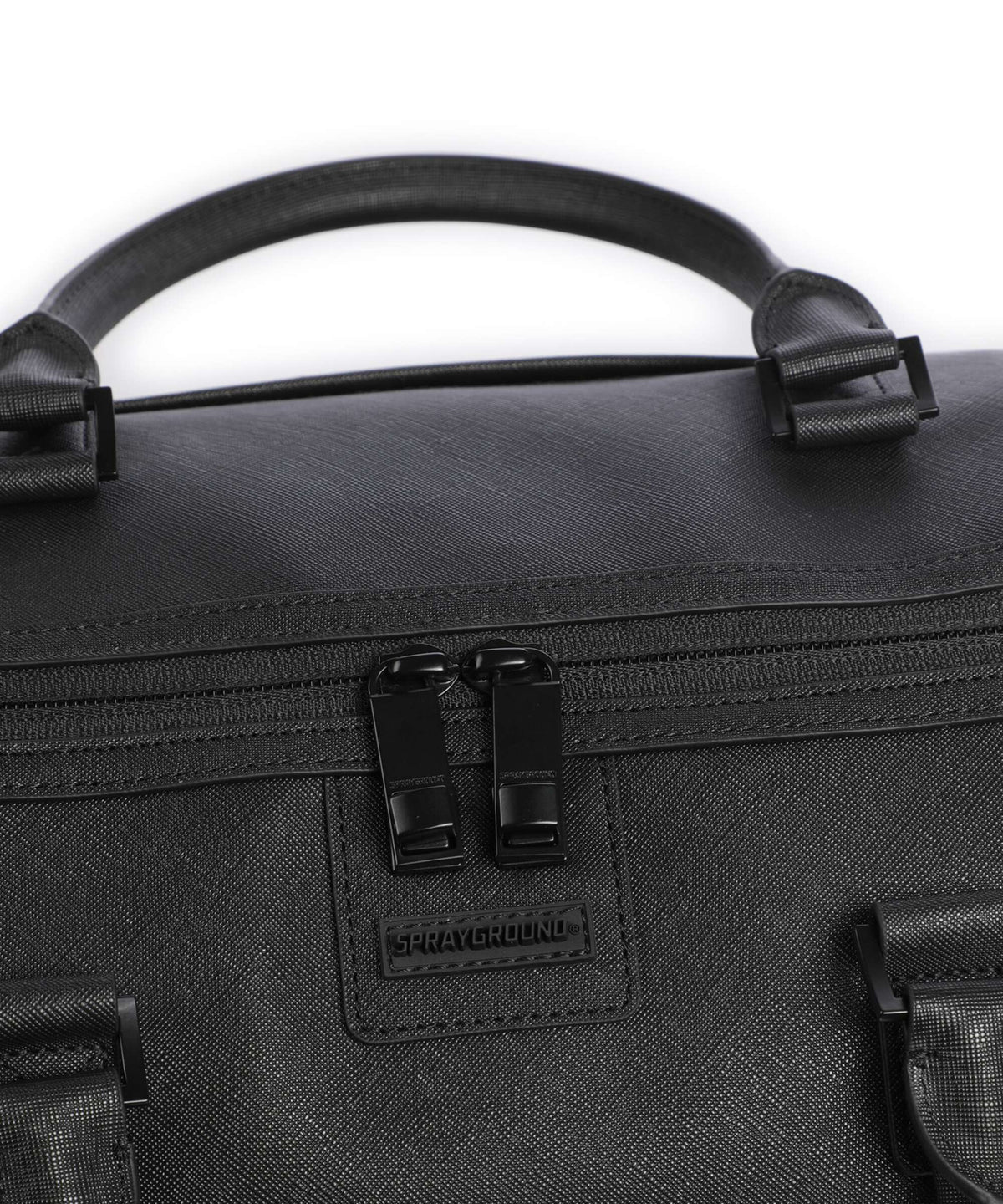 Sprayground Blacked Out Embossed Gold Tooth Weekend bag black