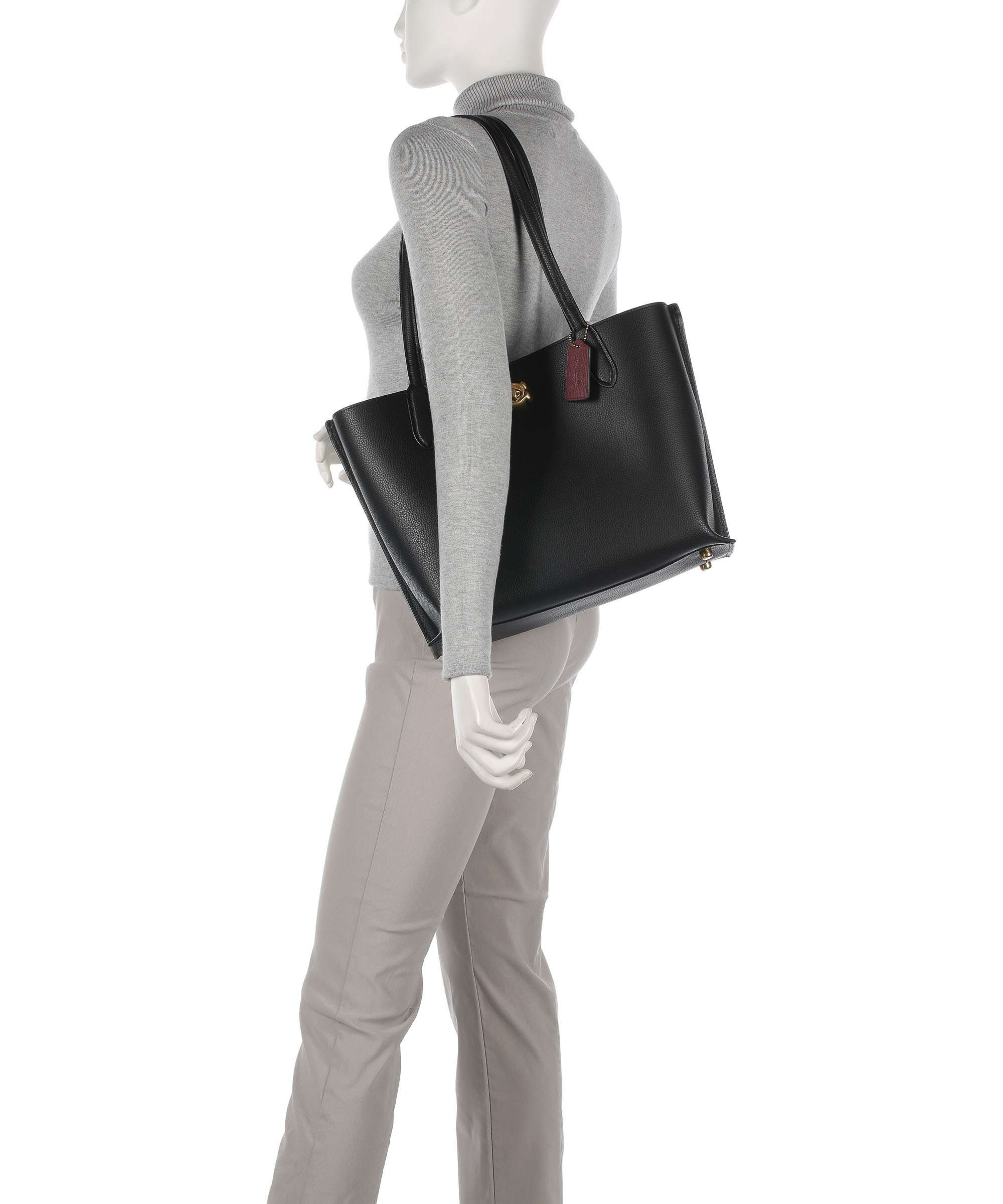 Coach Willow Tote bag grained cow leather black - C0689-B4-BK – WARDOW