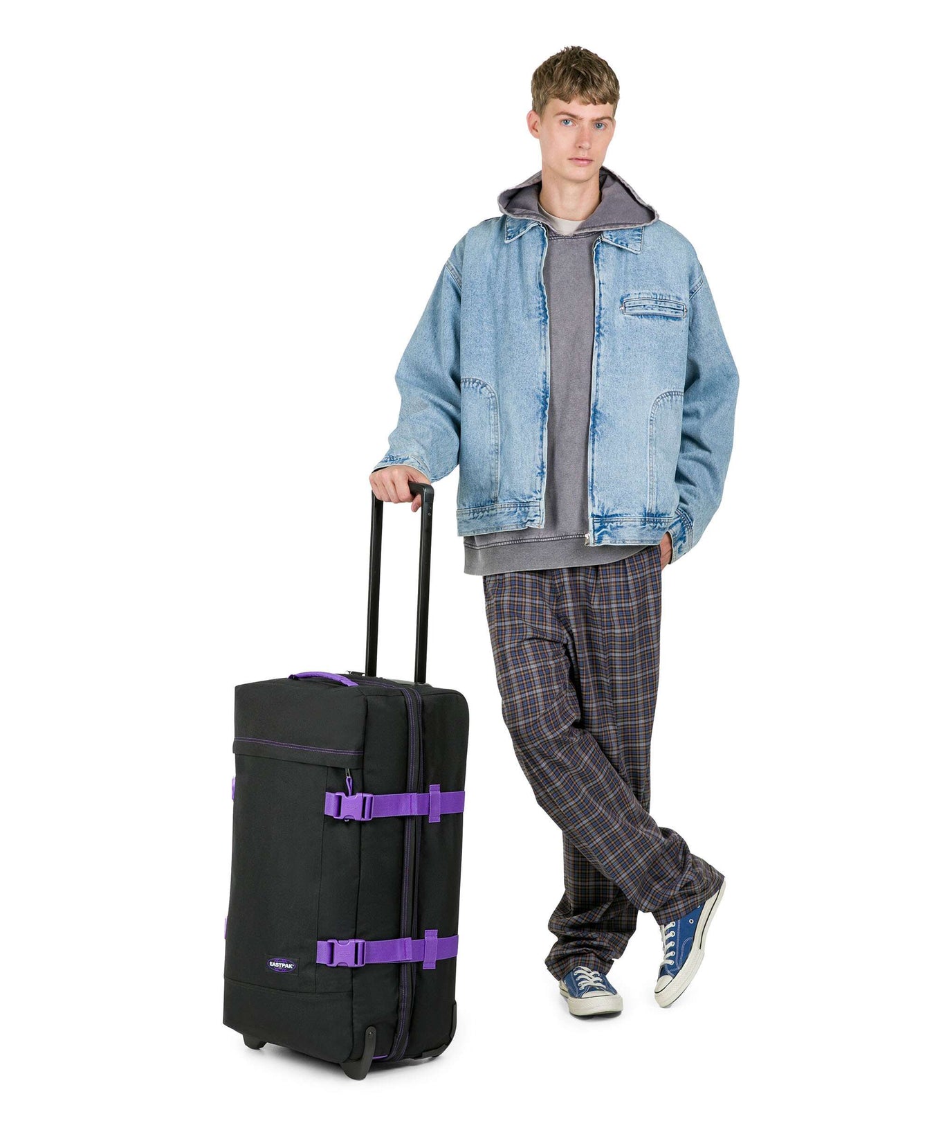 Eastpak Tranverz M Travel bag with wheels kontrast vineyard