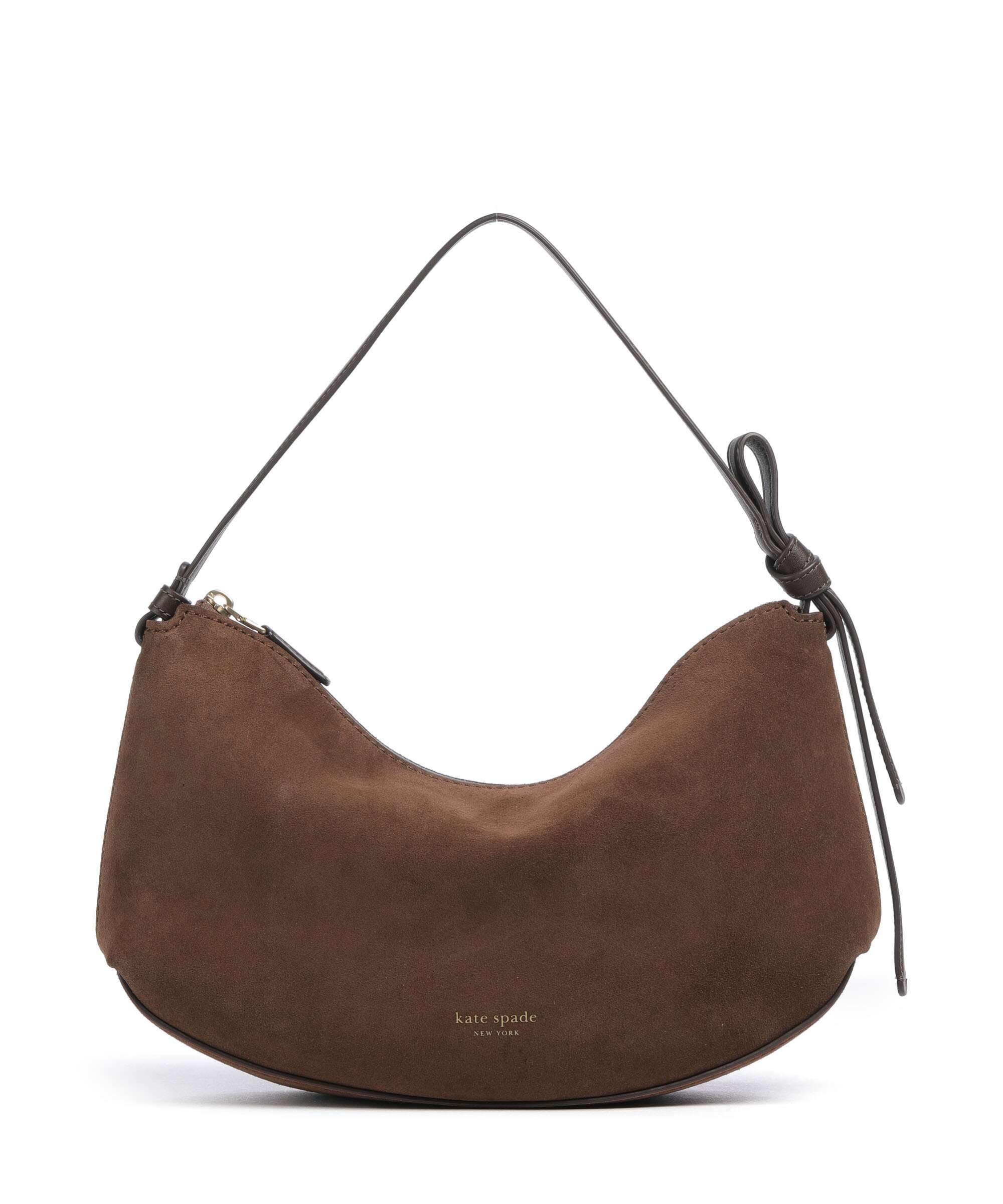 Kate Spade New York Loop Hobo bag velour leather hot fudge