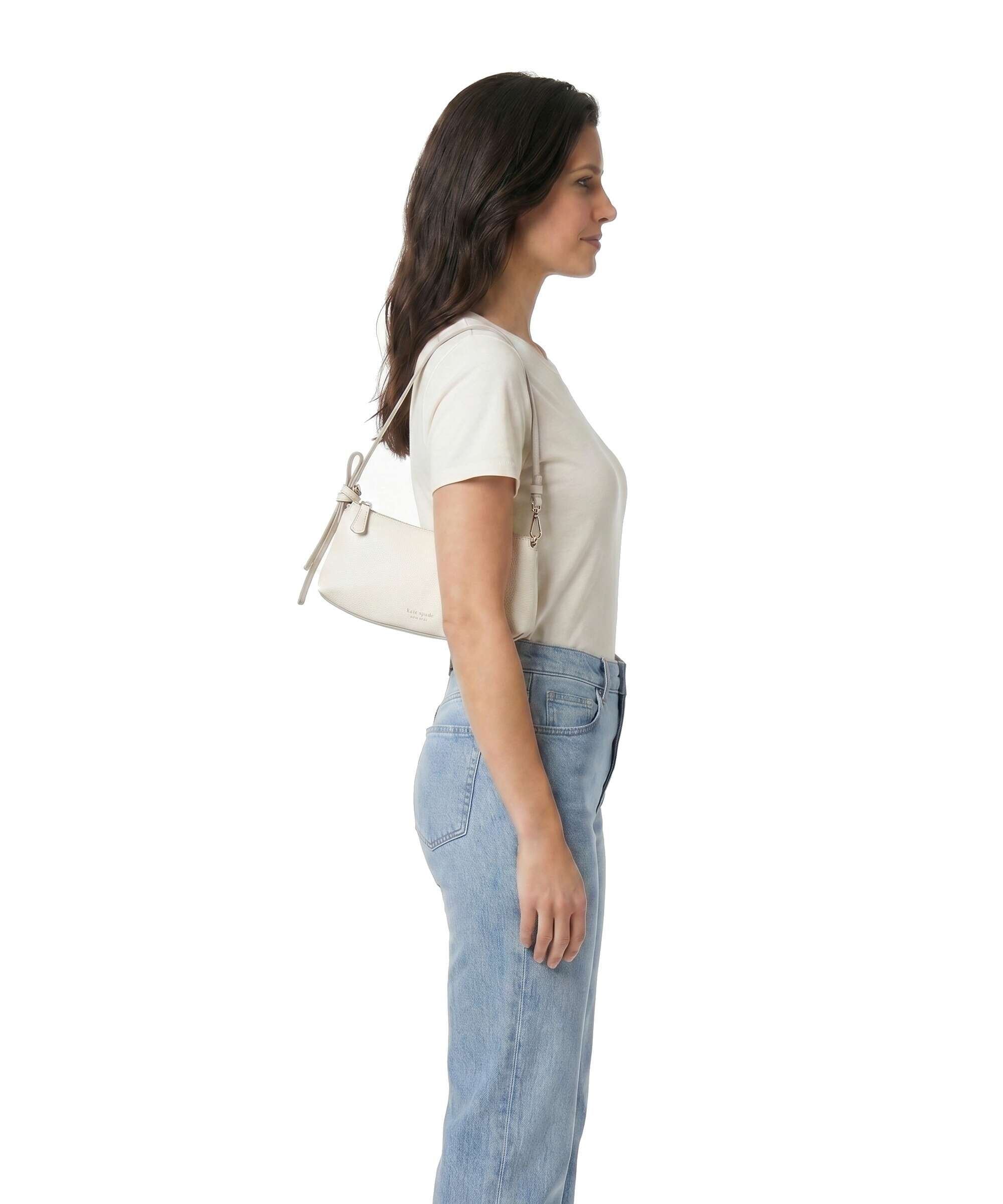 Kate Spade New York Loop Shoulder bag grained leather cashew milk Kate Spade New York Loop Shoulder bag grained leather cashew milk
