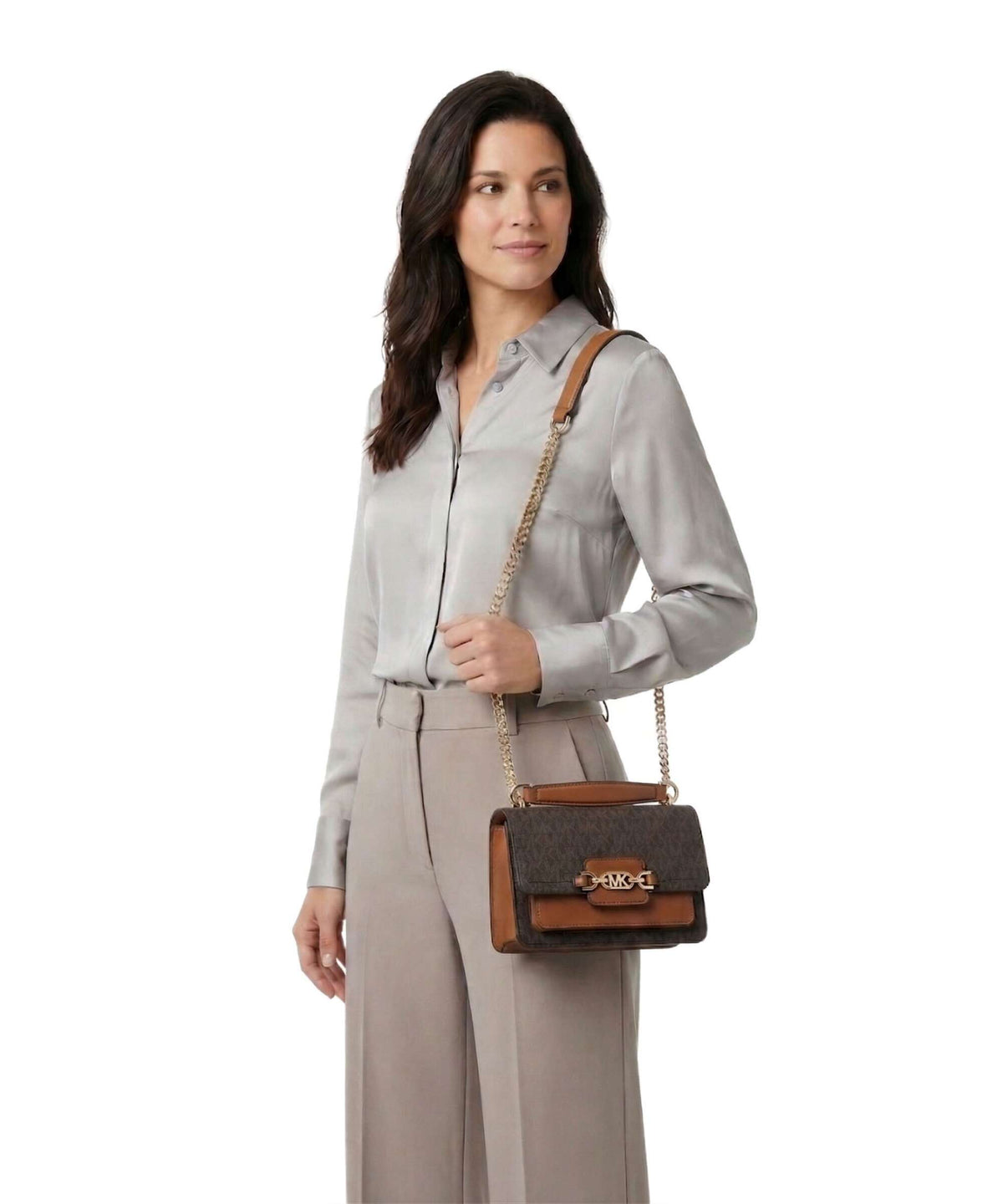 Michael Kors Heather Shoulder bag brown/acorn