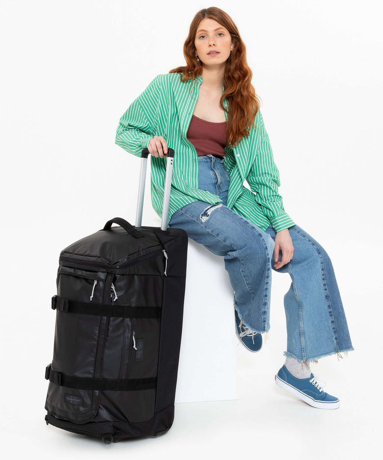 perce wheel m tarp black Eastpak Perce Wheel M Backpack with wheels tarp black 70 cm