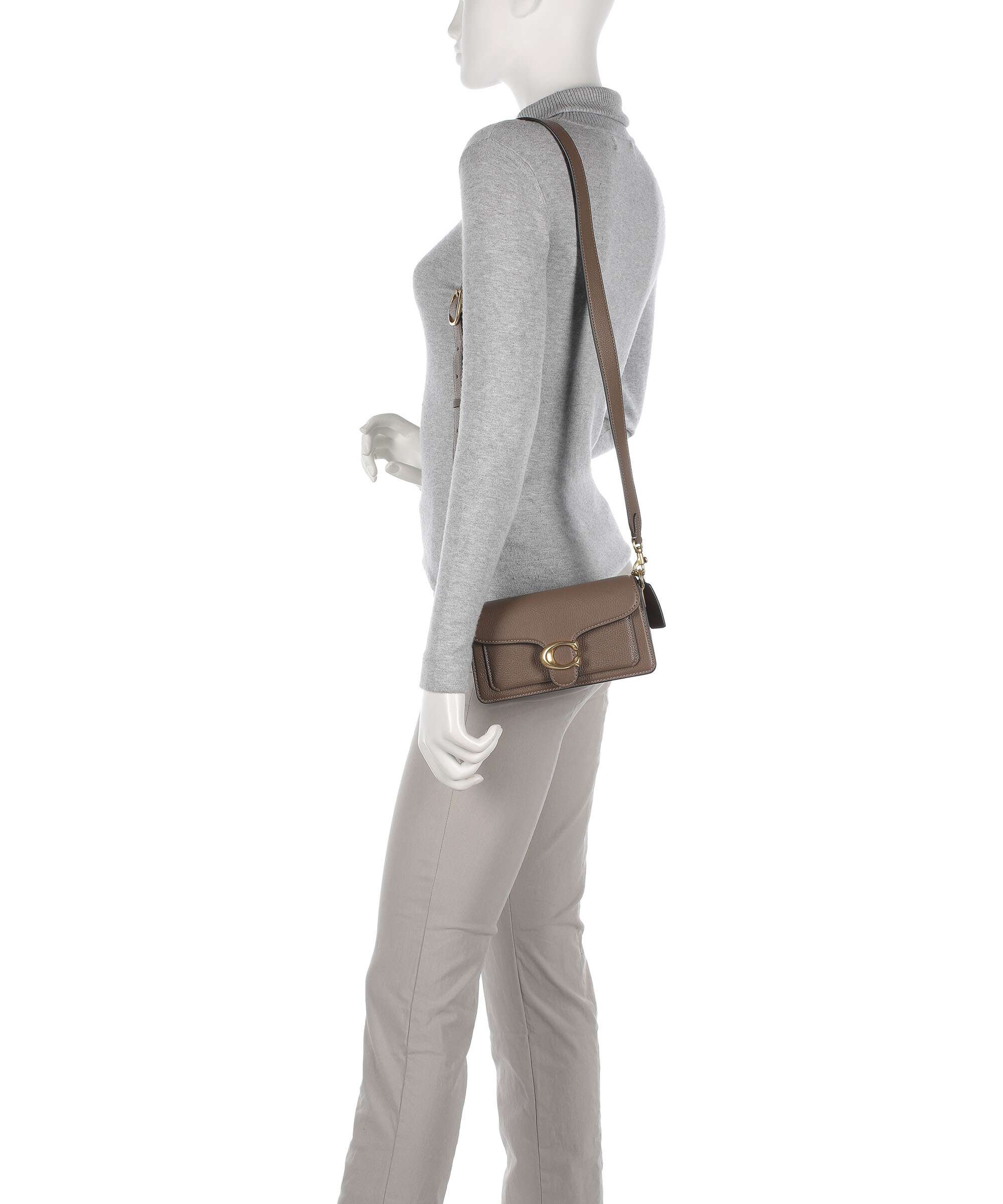 Coach Tabby 20 Crossbody bag grained leather dark stone - CM546
