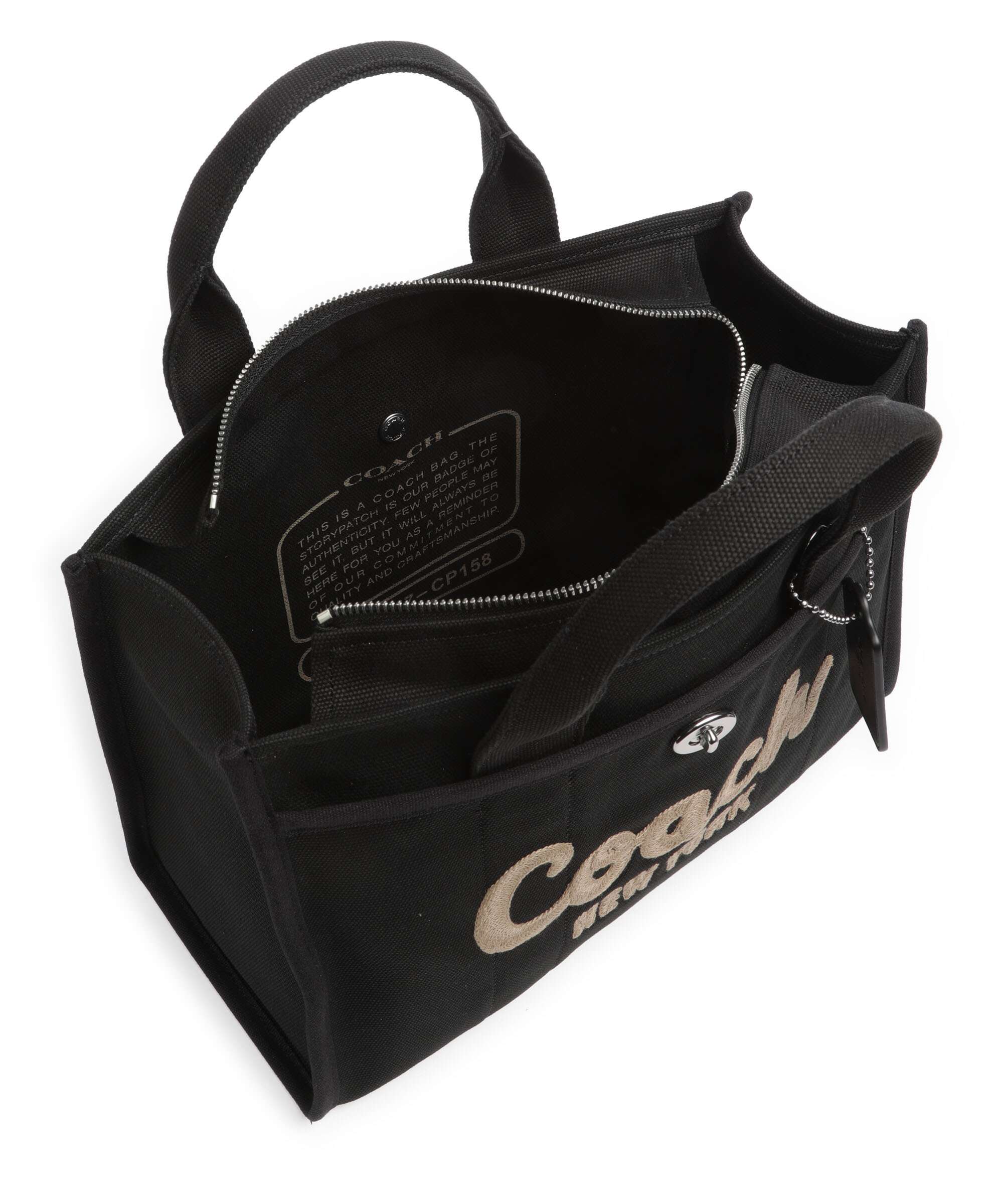 Coach Cargo Handbag canvas black - CP158-LHBLK – WARDOW