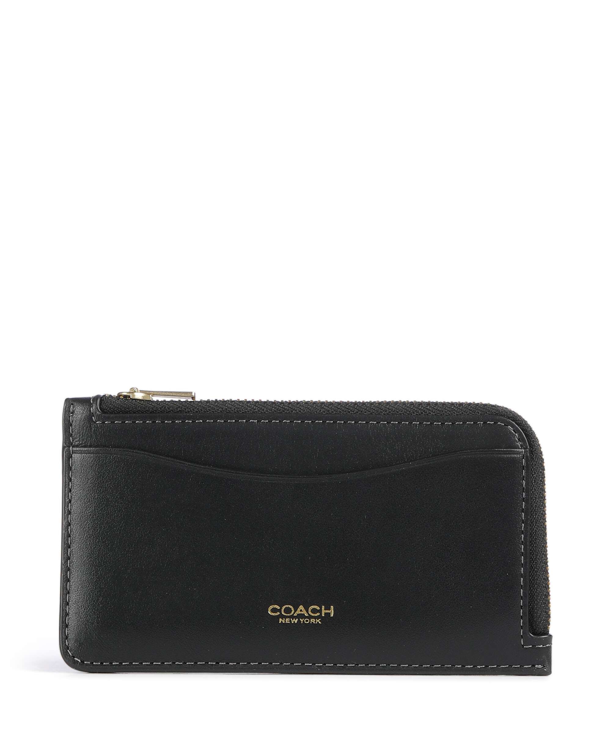 Coach New York Credit card holder grained leather black - CZ112-B4