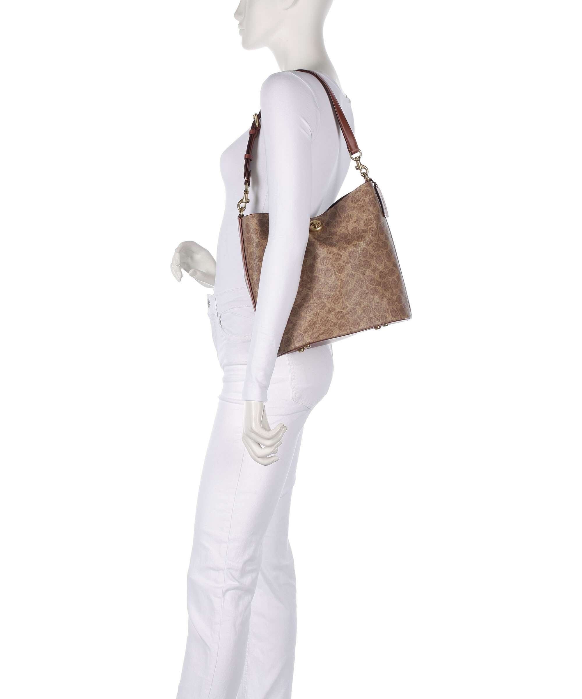Coach Willow Signature Hobo bag tan caramel