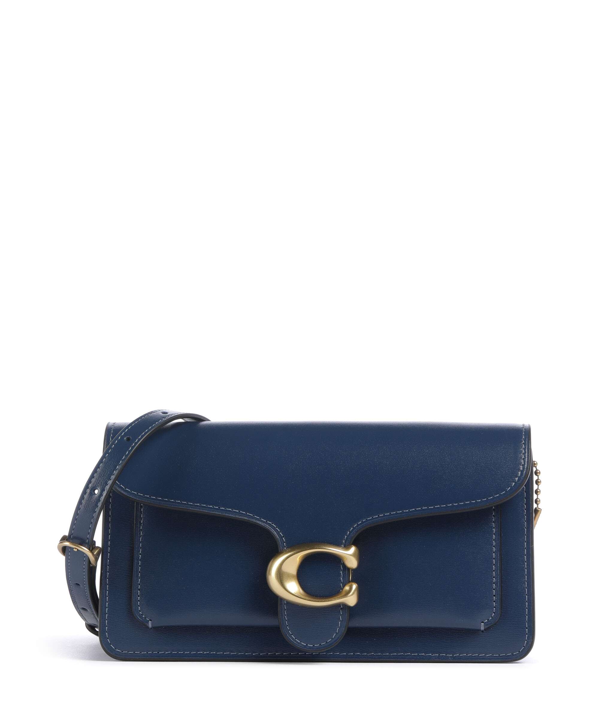 Coach Tabby Chain Crossbody bag grained leather deep blue - CAN56