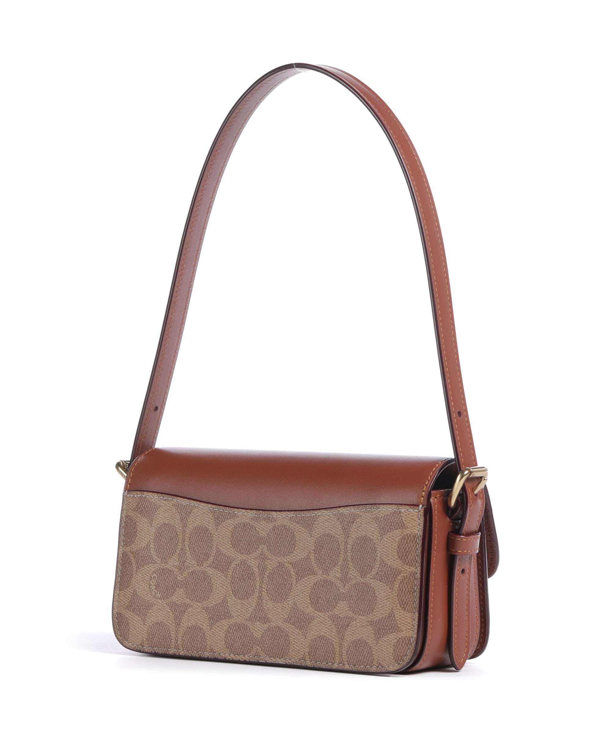 Coach Zoe Signature Shoulder bag fine grain cow leather tan