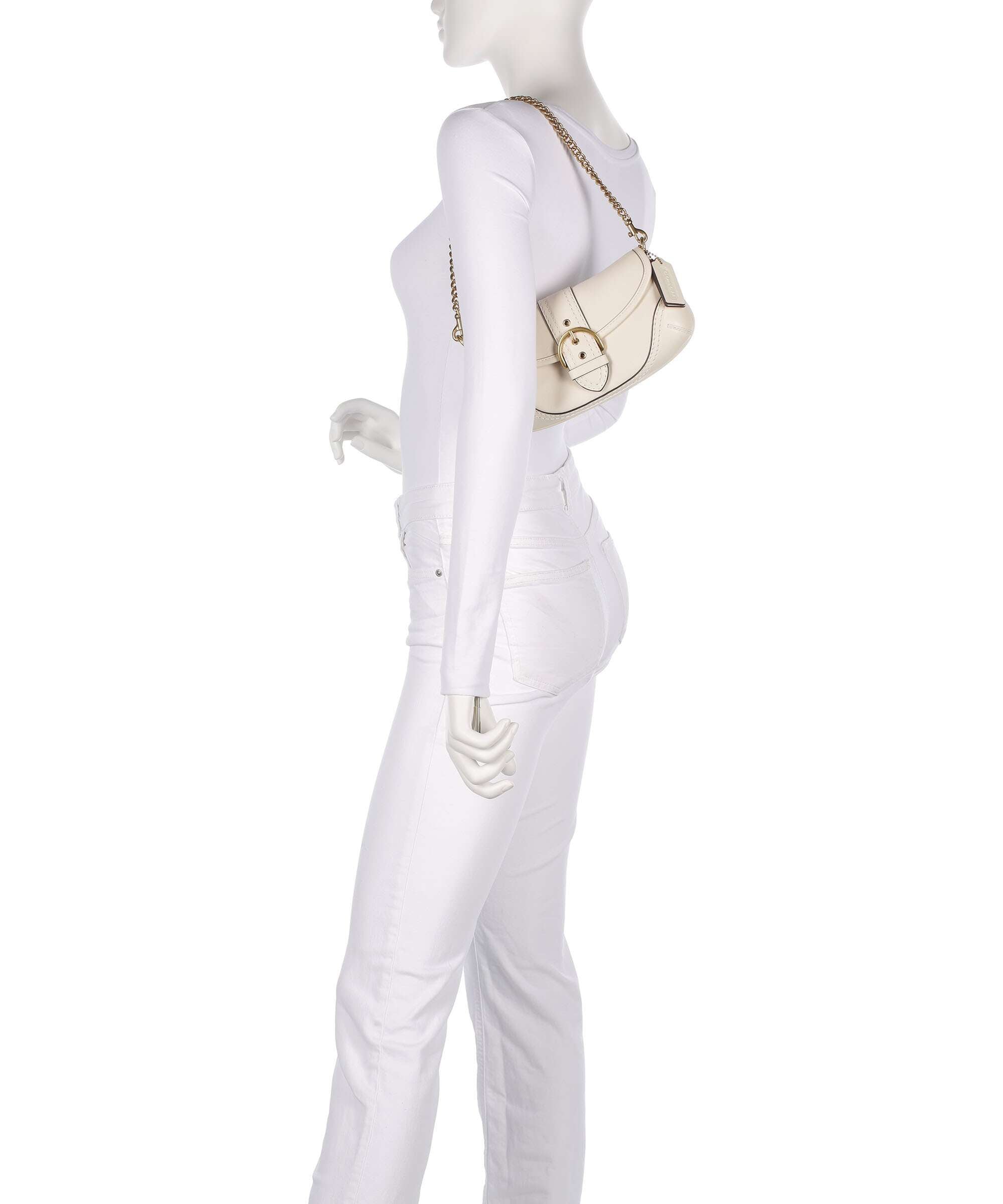 バッグ COACH SOHO leather oneshoulder bag White Coach Soho 25 Shoulder bag grained leather chalk - CAN44-B4-HA
