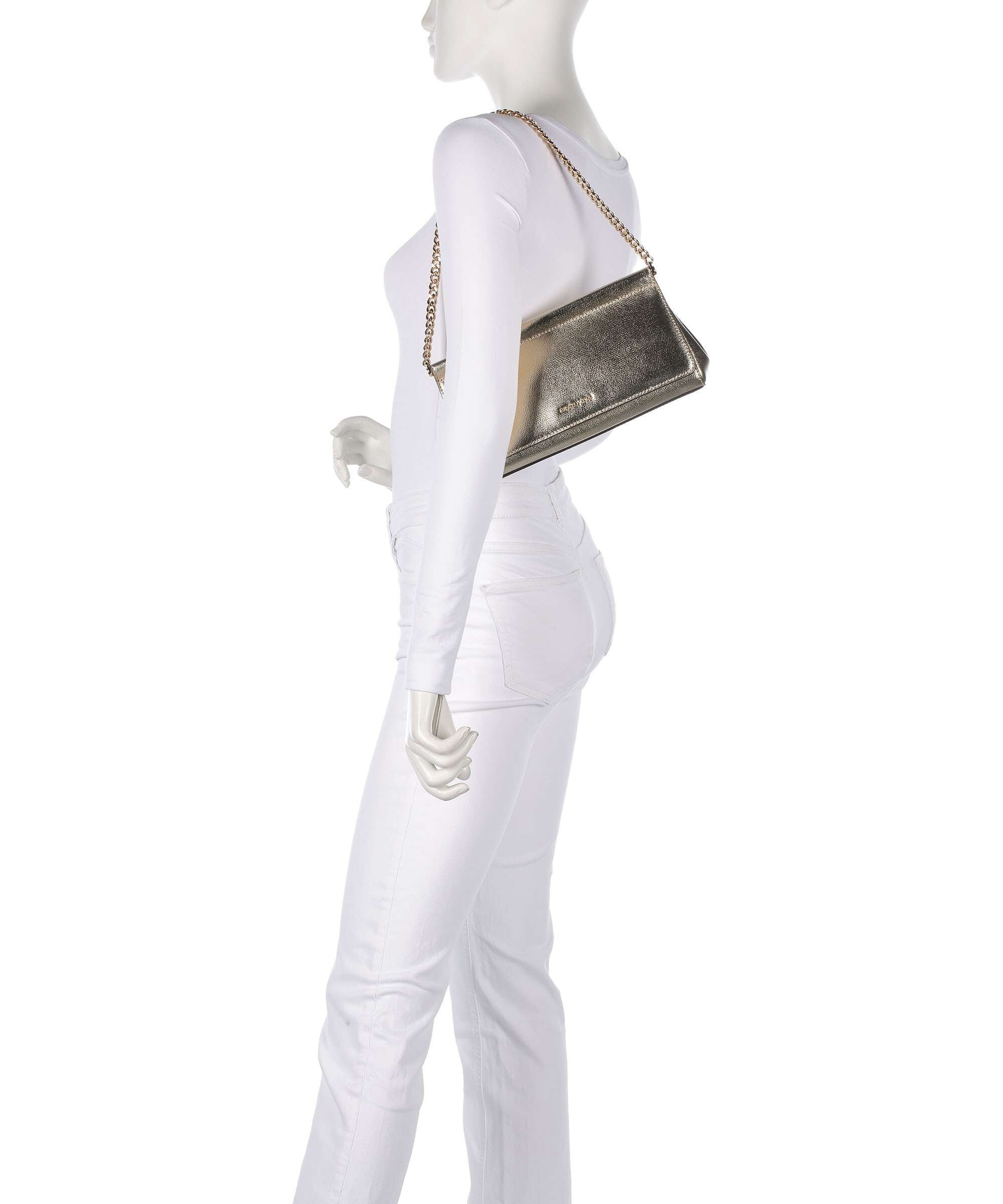 Michael Kors Carmine Shoulder bag grained leather pale gold