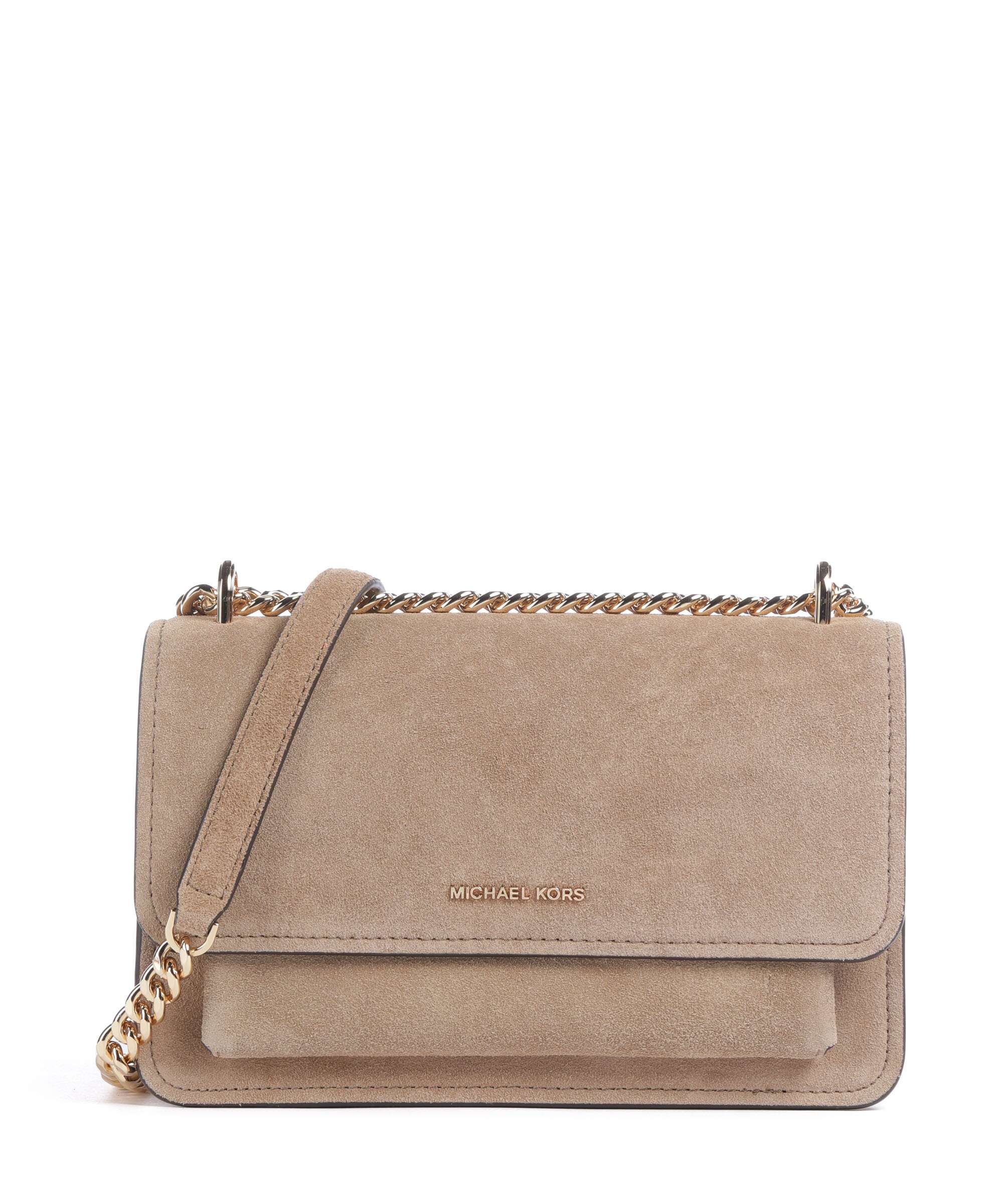 Michael Kors Claire Large Shoulder bag velour leather husk