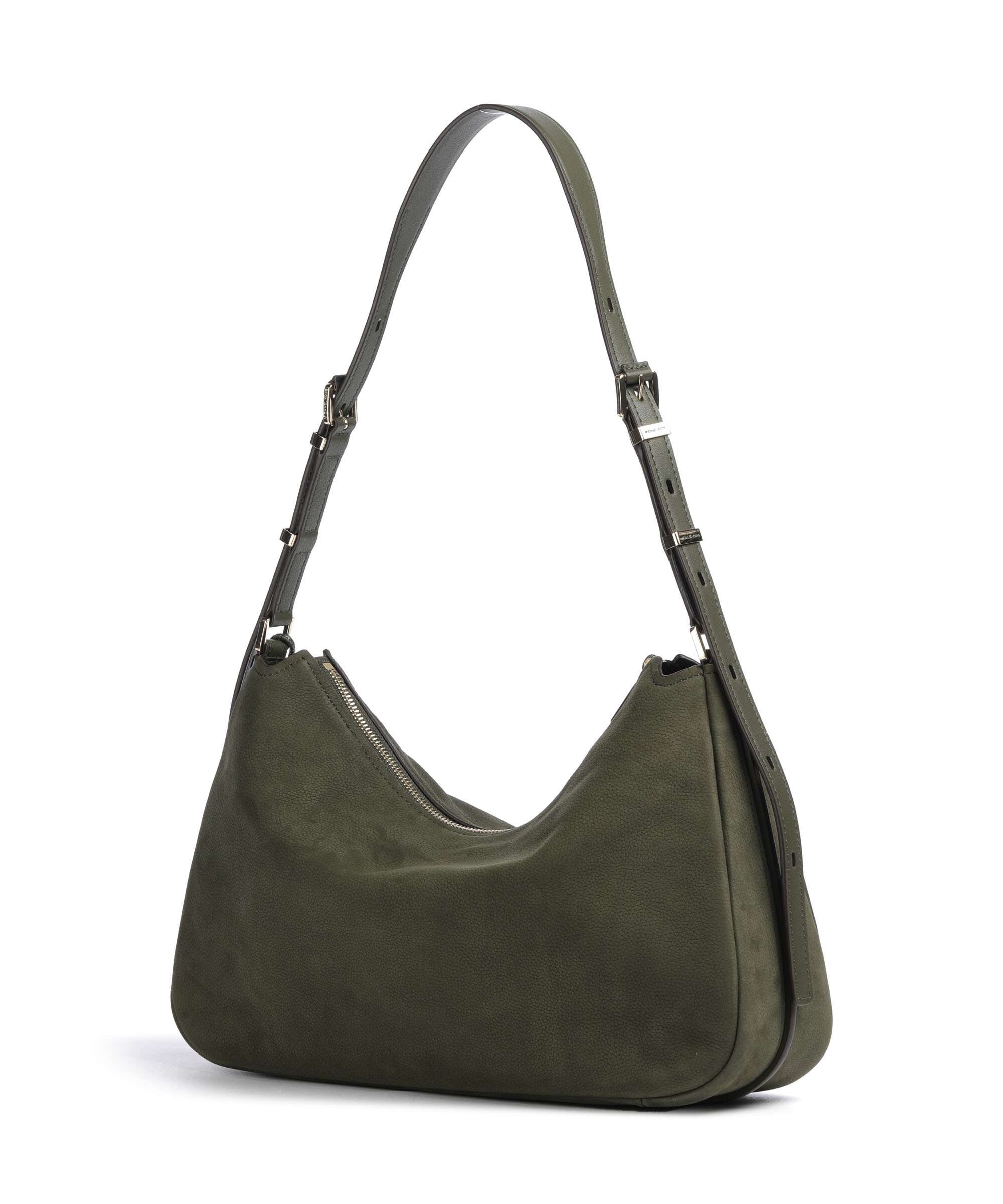 Michael Kors Nolita Medium Hobo bag nubuck cow leather ivy