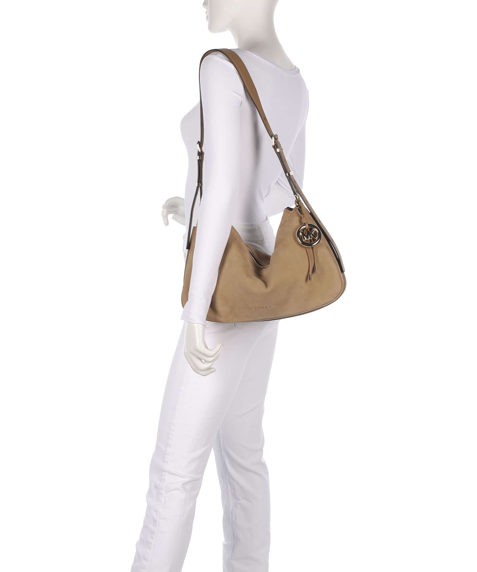 Michael Kors Nolita Medium Hobo bag nubuck cow leather husk