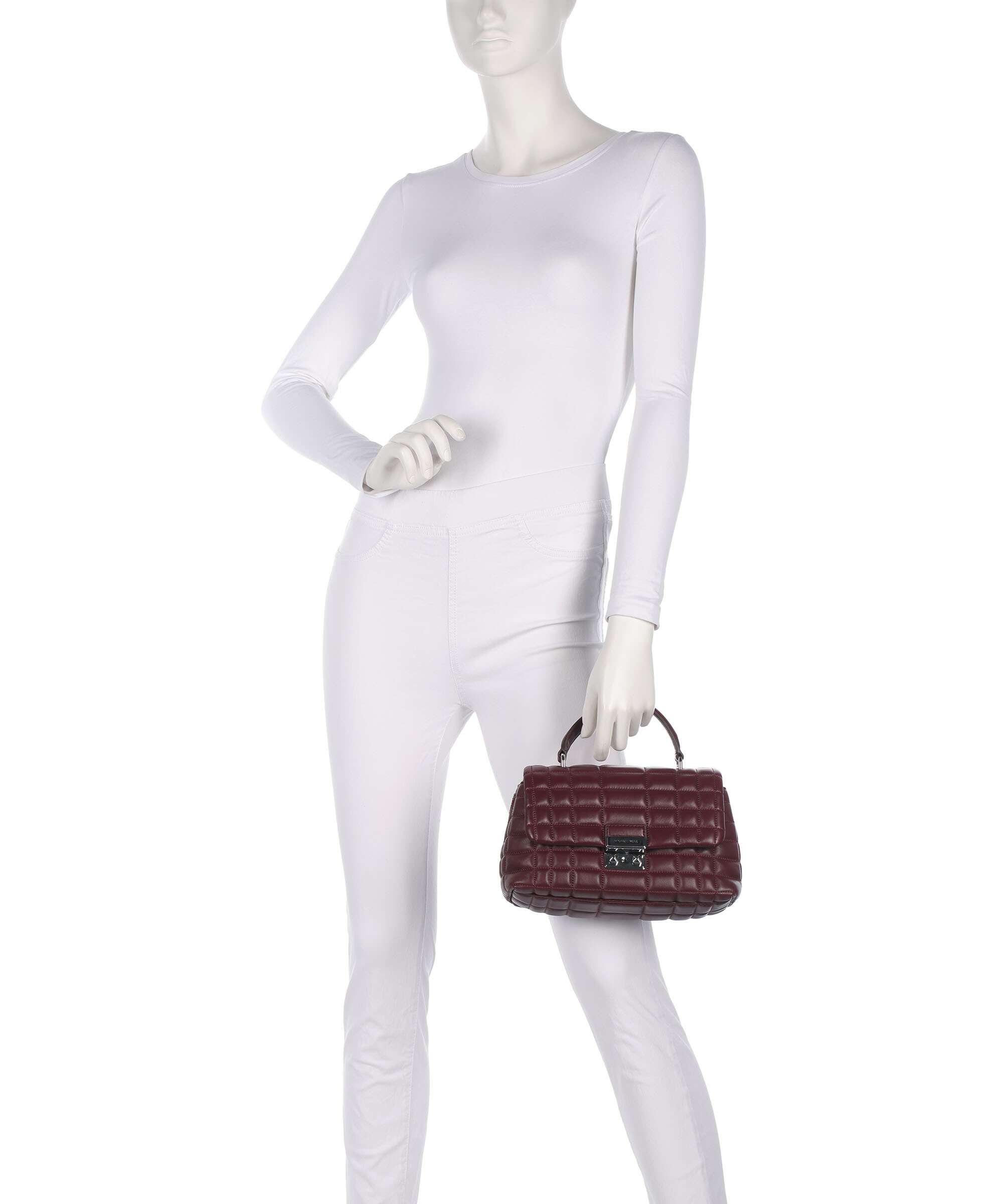 Michael Kors Tribeca Medium Handbag lamb leather oxblood