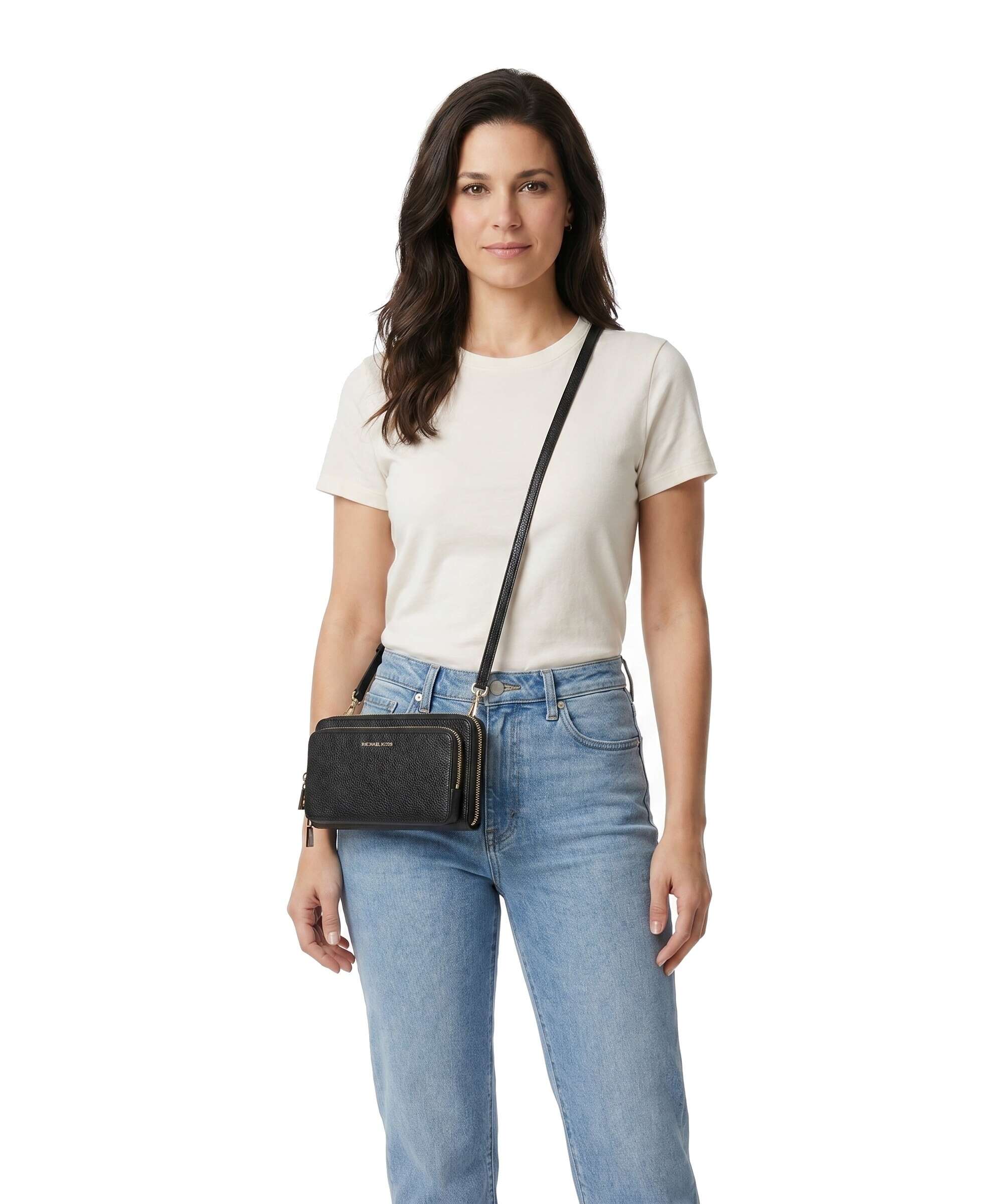 Michael Kors Jet Set Large Continental Crossbody bag black