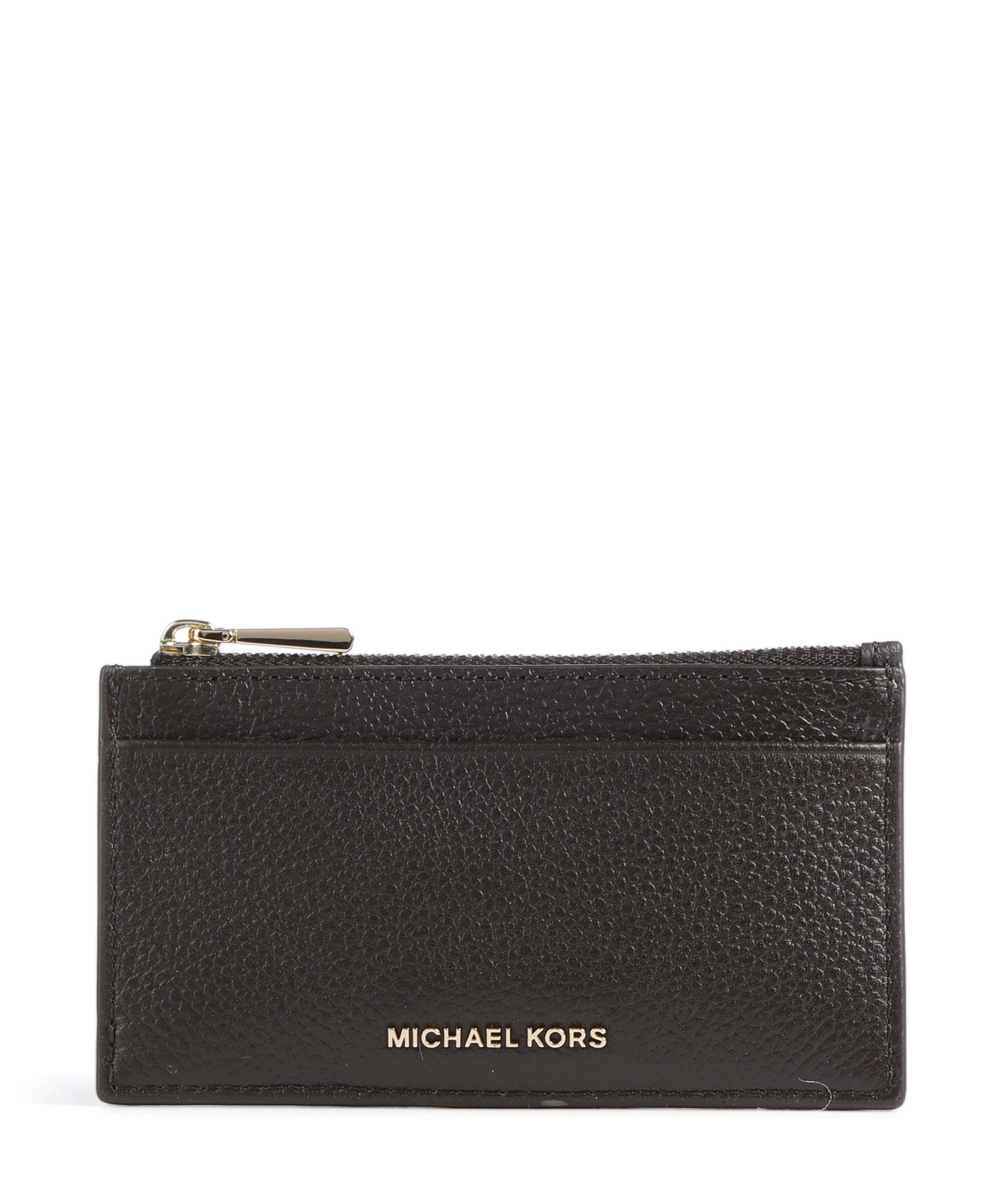 Michael Kors Jet Set Credit card holder grained leather oxblood