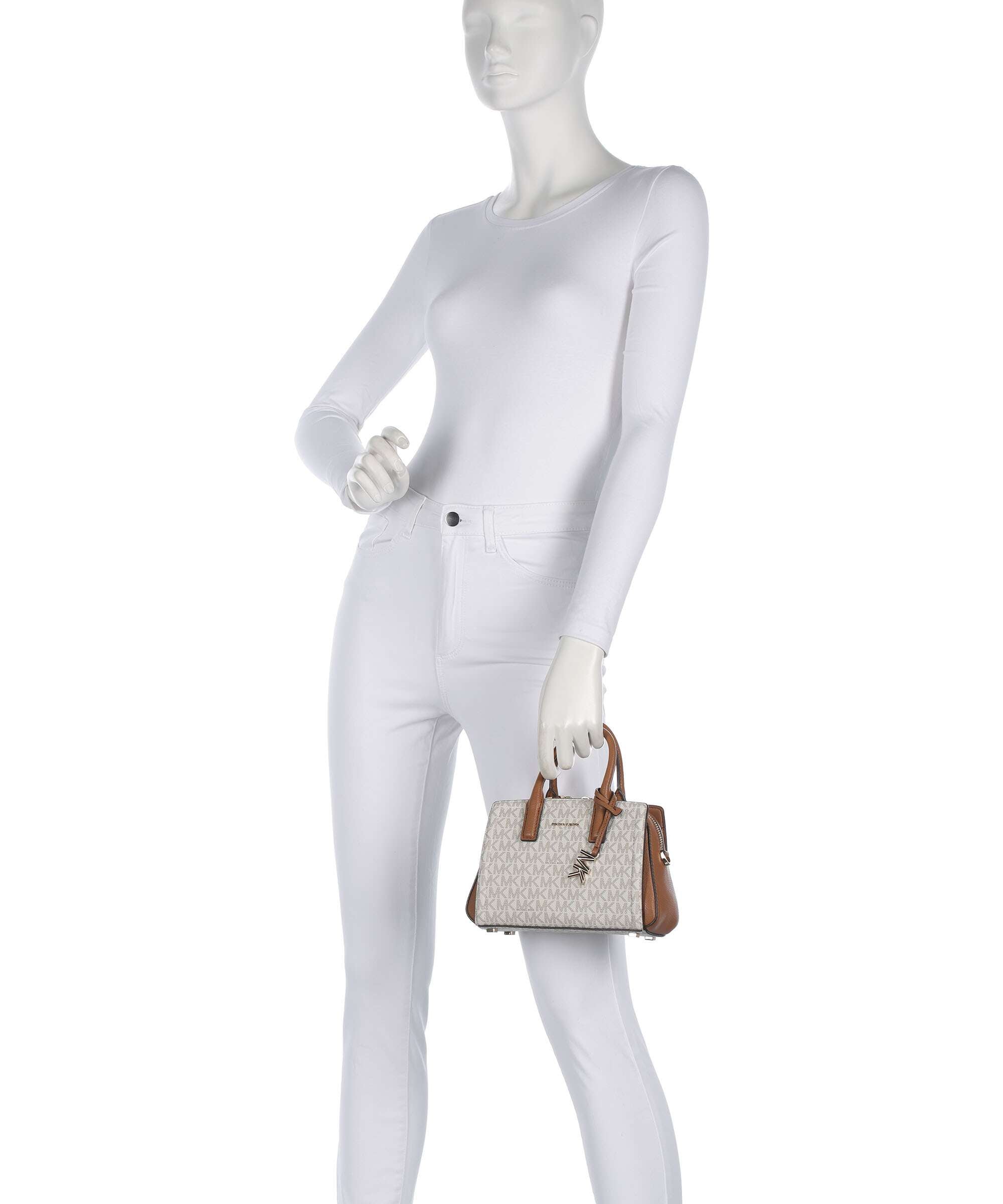Michael Kors Laila XS Handbag imitation leather vanilla/acorn