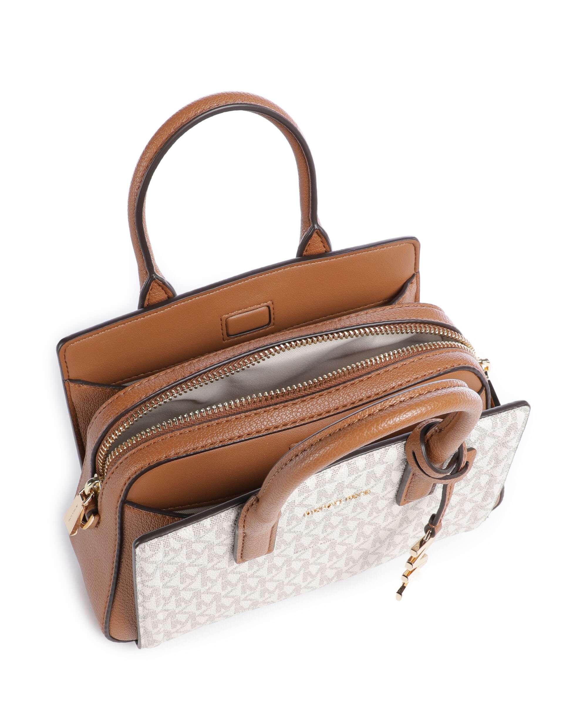 Michael Kors Laila XS Handbag imitation leather vanilla/acorn
