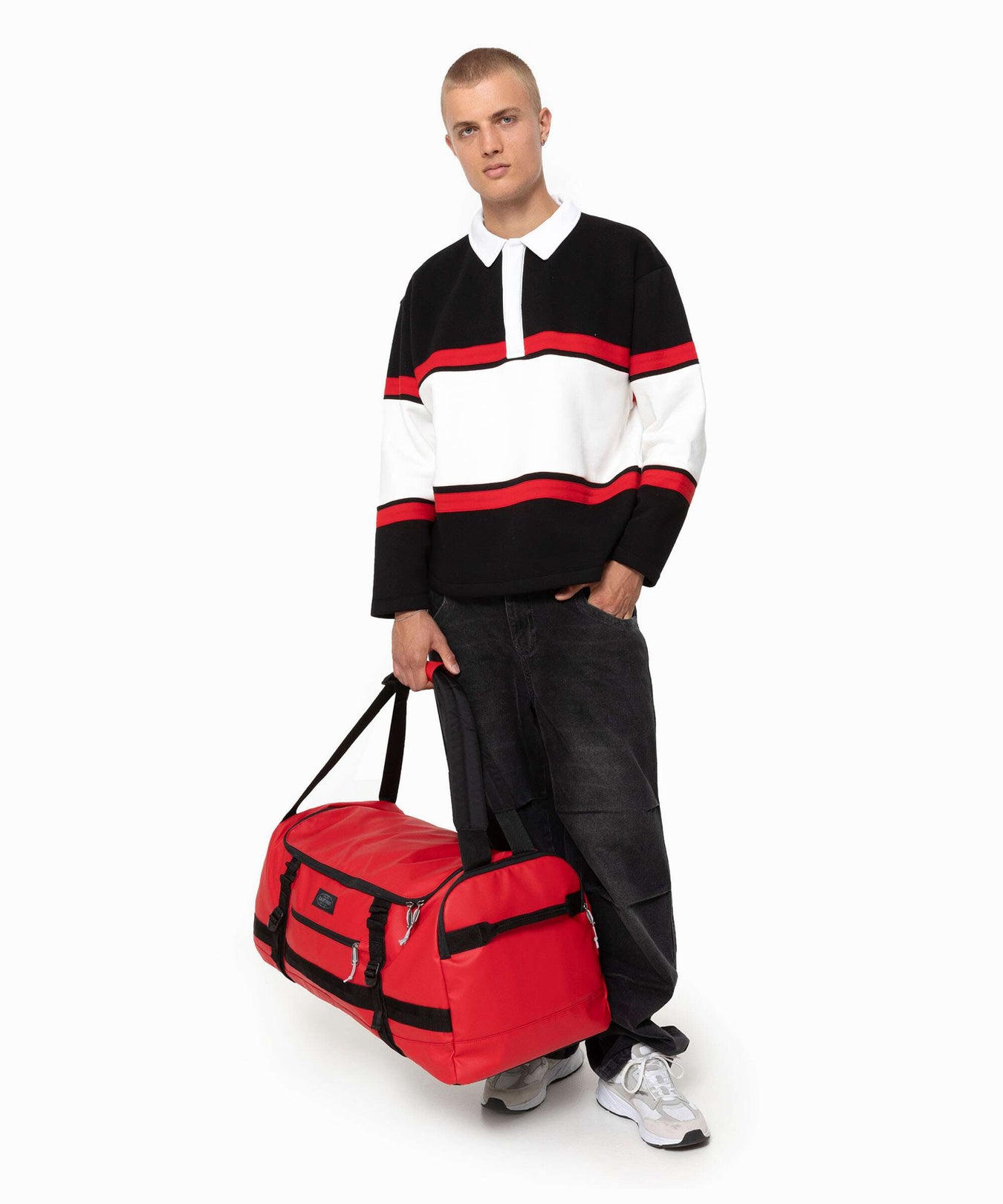 Eastpak Tarp Duffel Pack M Travel backpack tarp red