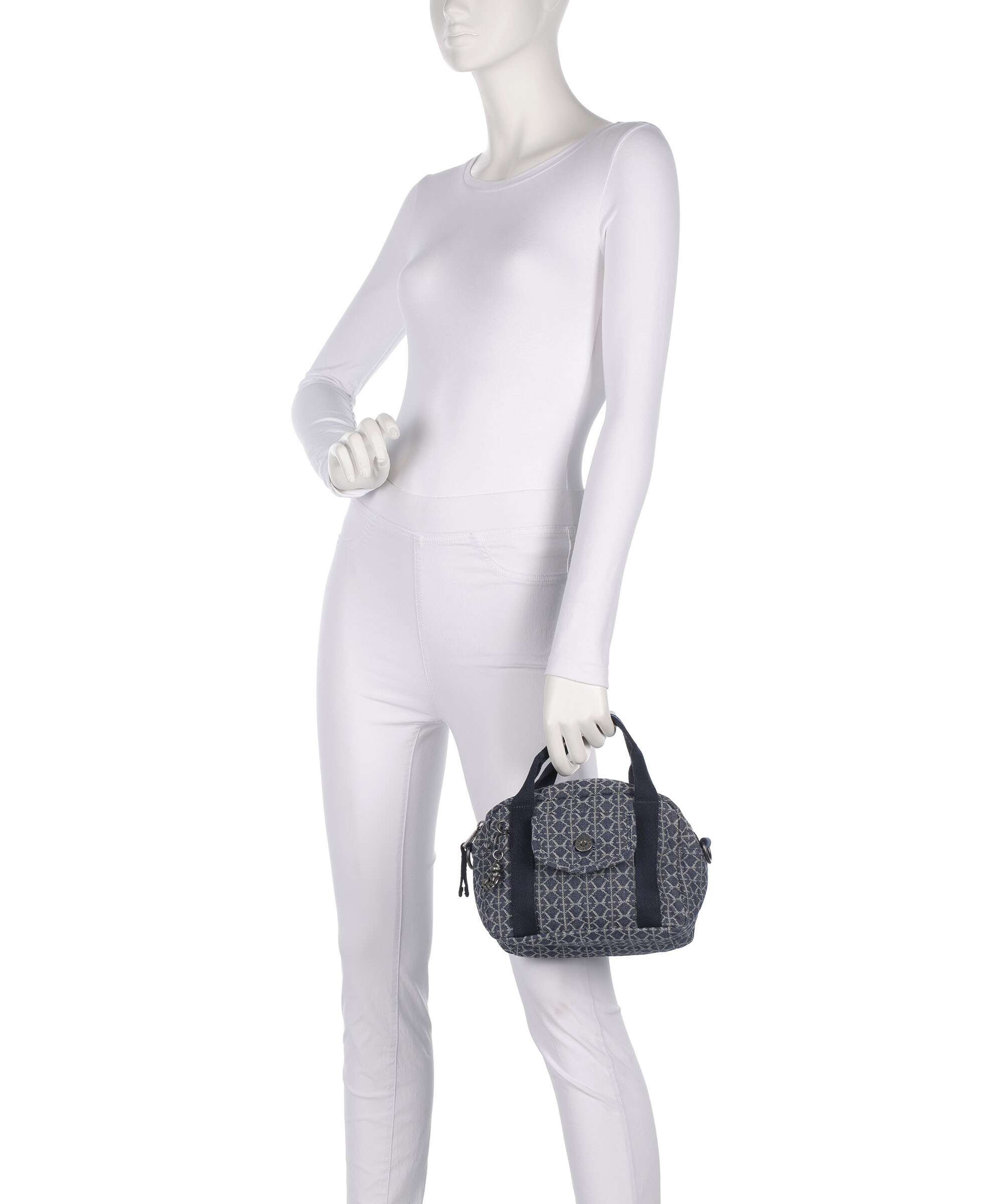 Kipling Denim Love Kazia Handbag cotton signature denim