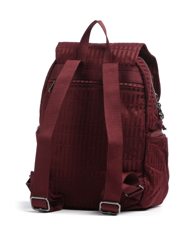Kipling Elevated City Zip S Backpack maroon tile