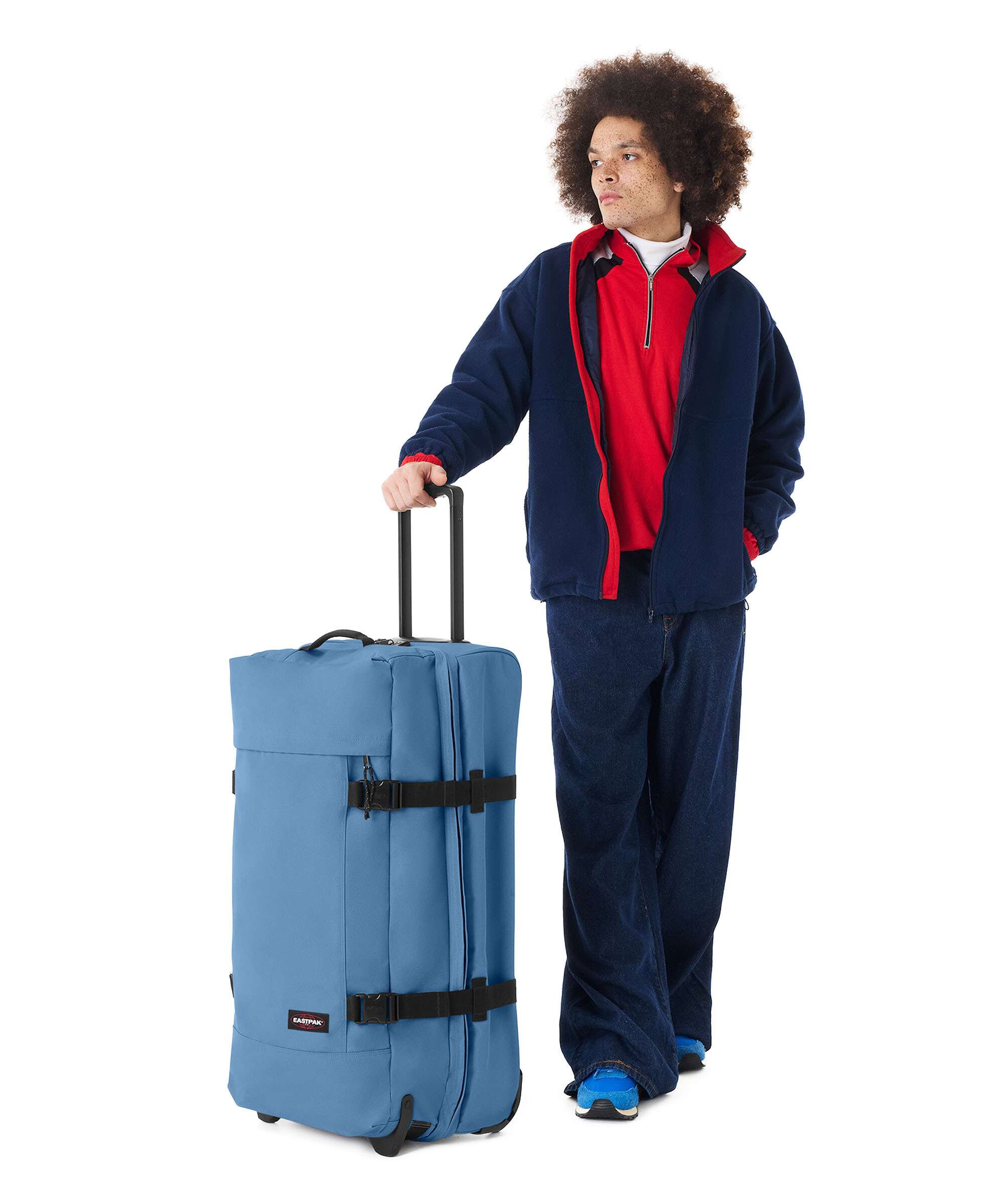 BANGKING 　taro22 Eastpak Tranverz L Travel bag with wheels aviator blue 79 cm