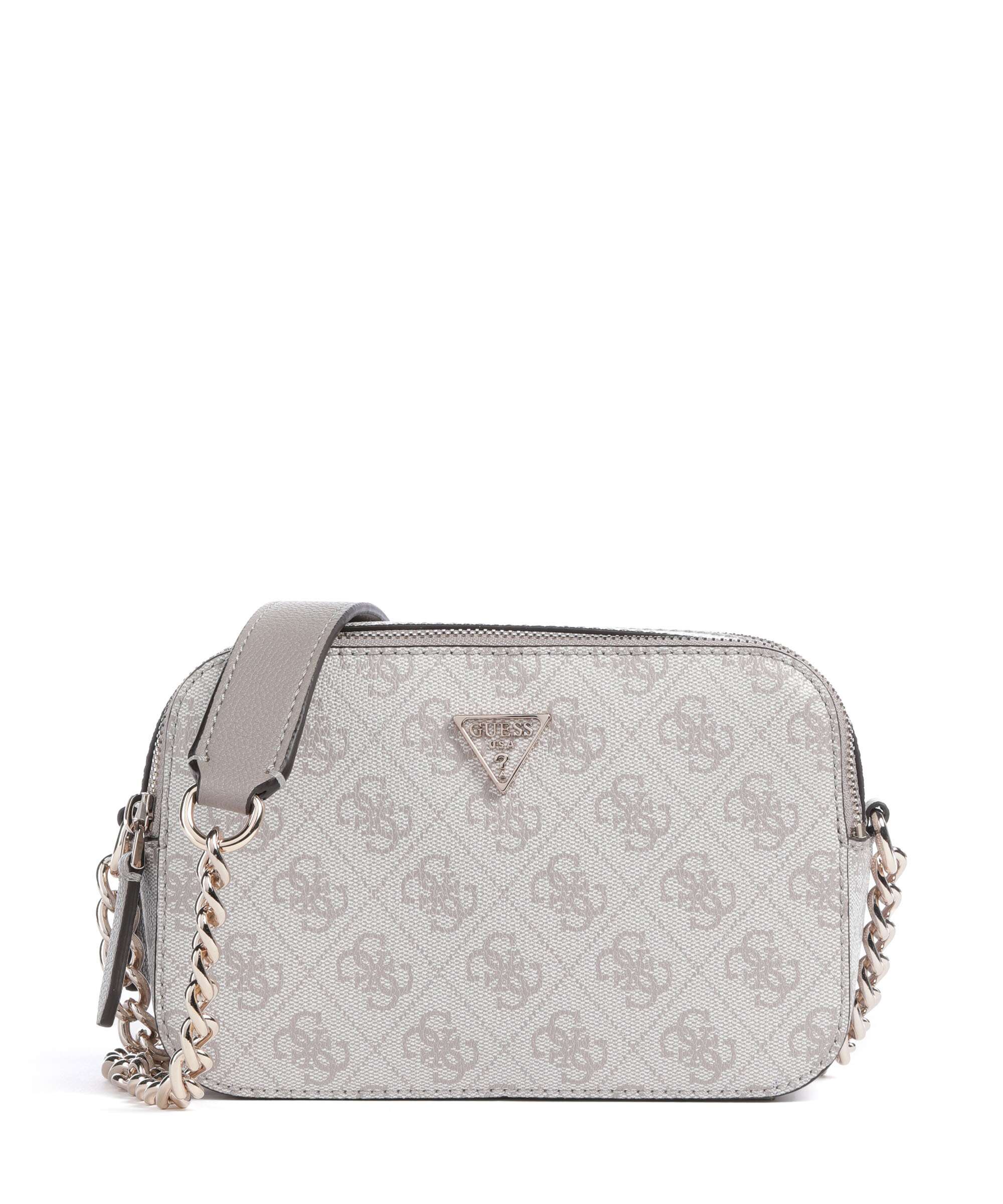 Guess Noelle Crossbody bag imitation leather dark taupe logo