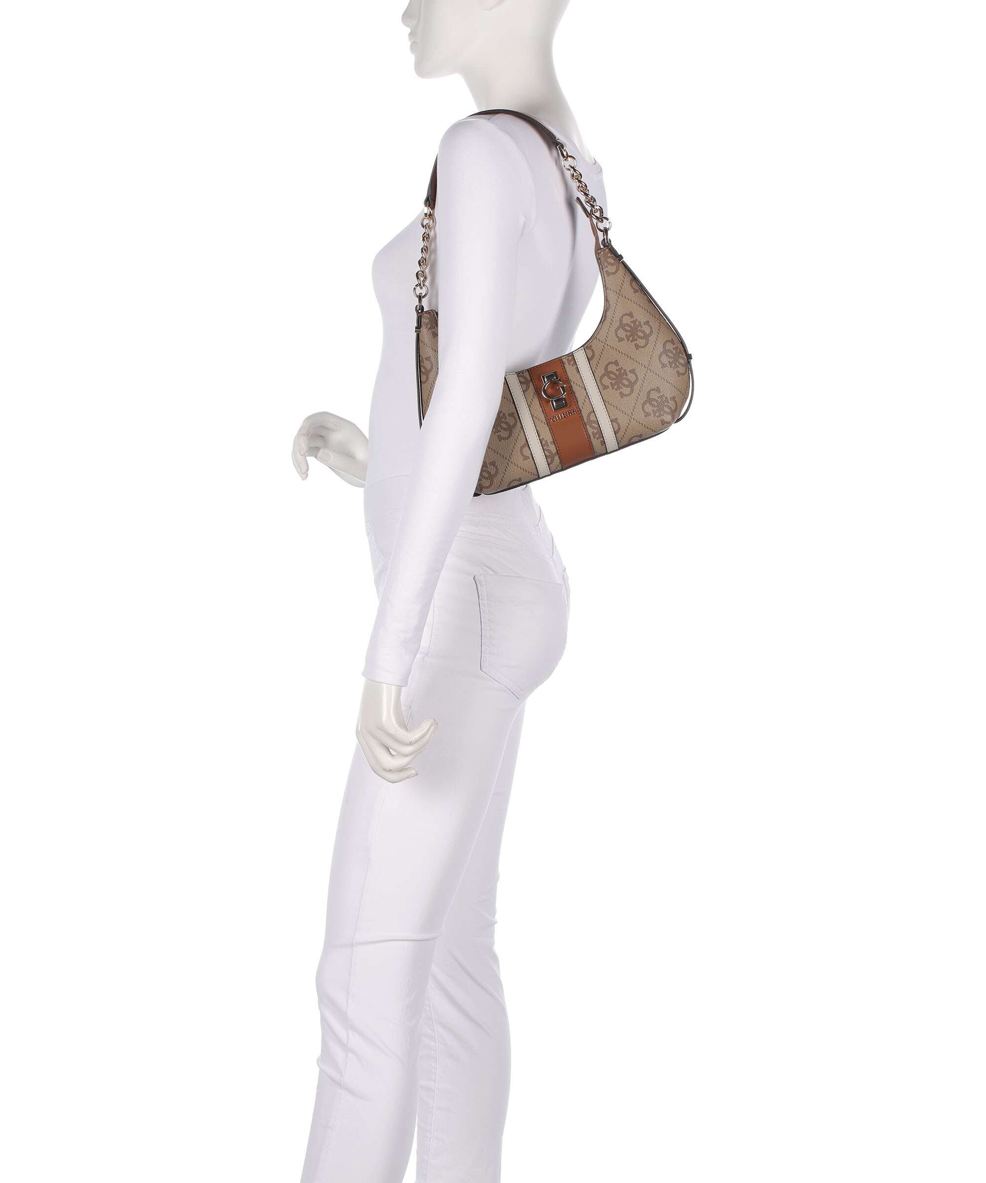 Guess Erenia Shoulder bag imitation leather latte logo