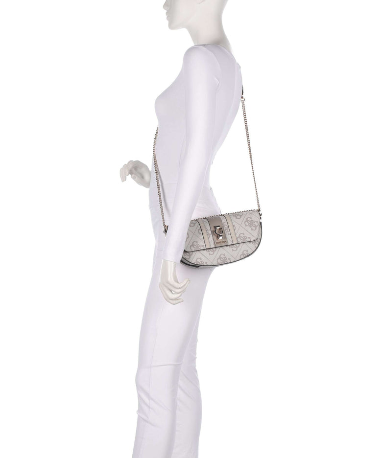 Guess Erenia Shoulder bag dark taupe logo