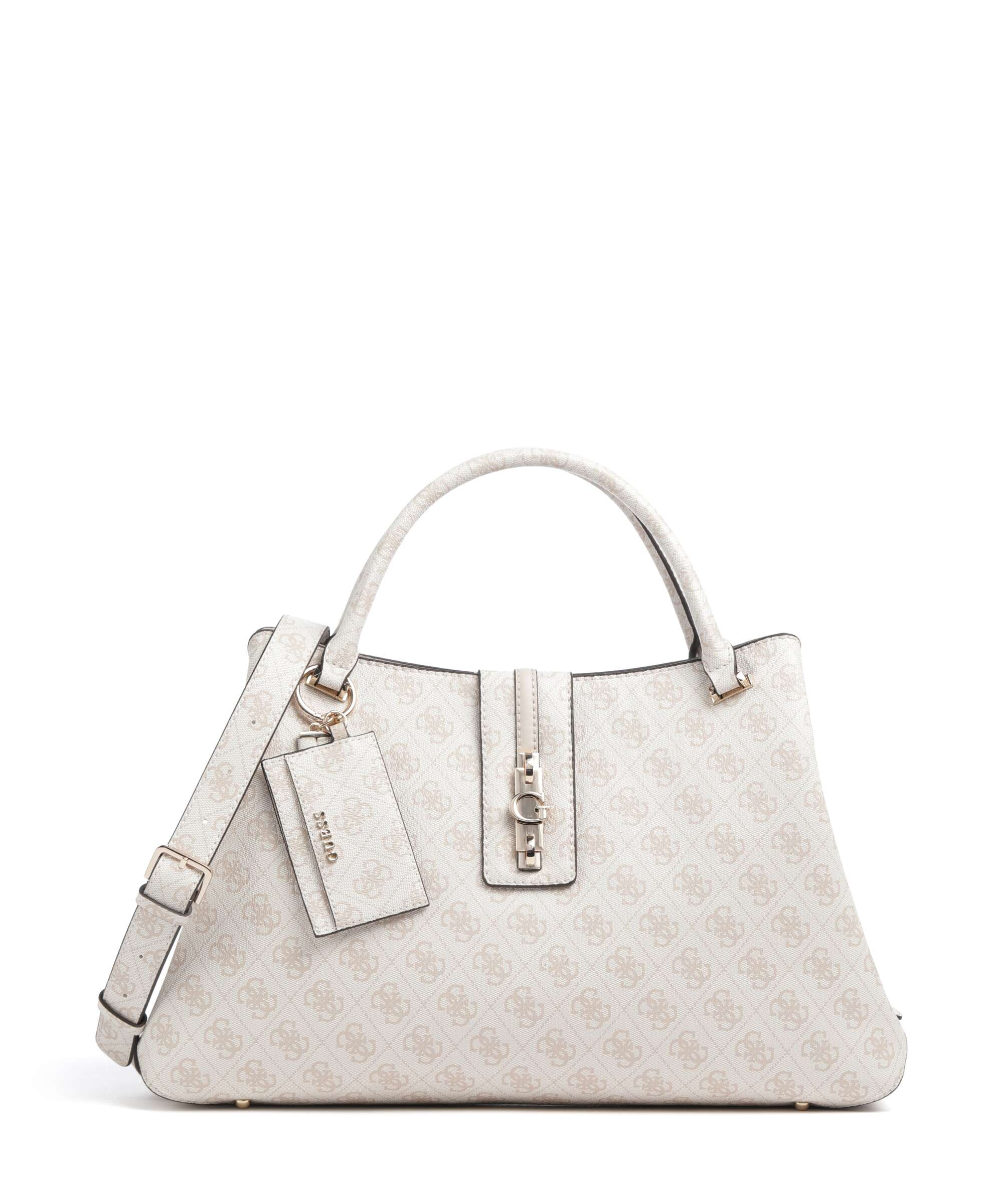 Guess Yvonne Girlfriend Logo Handbag stone logo