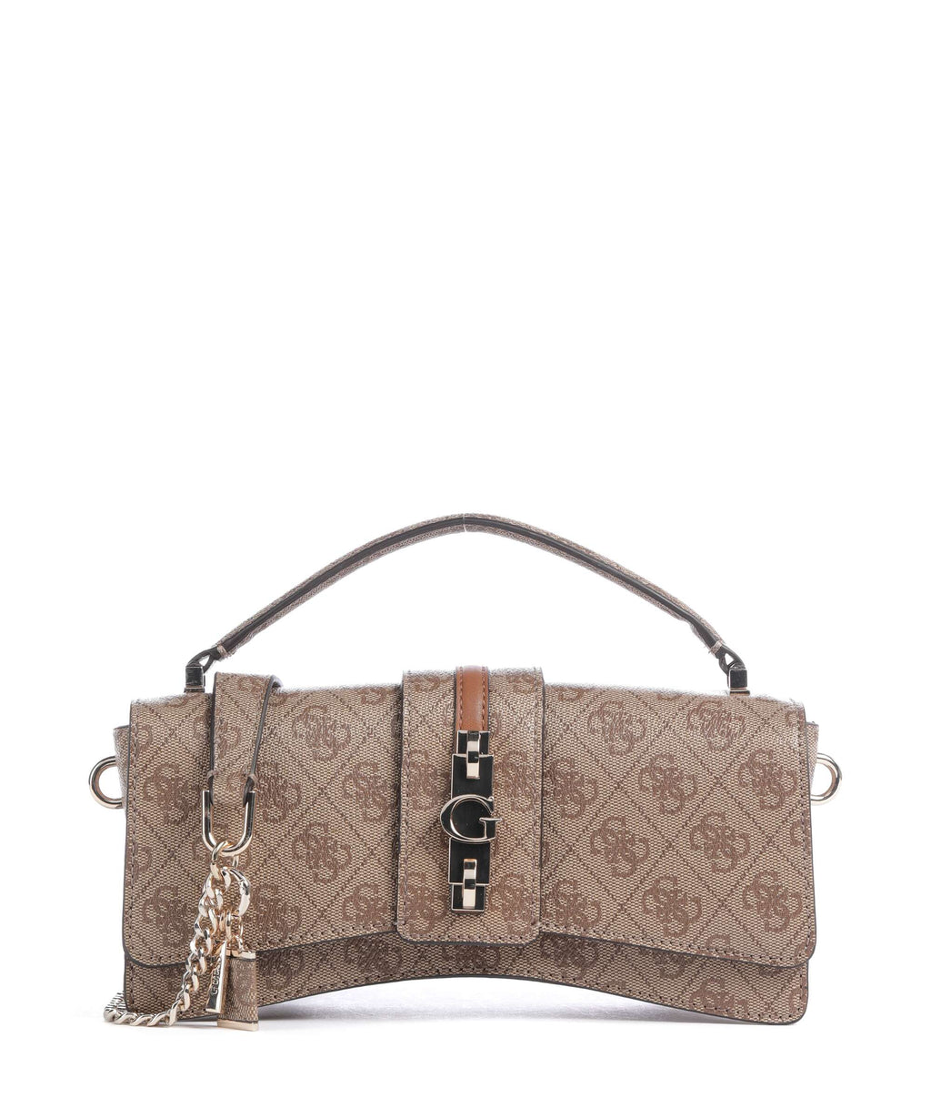 Guess Yvonne Logo Mini Handbag latte logo