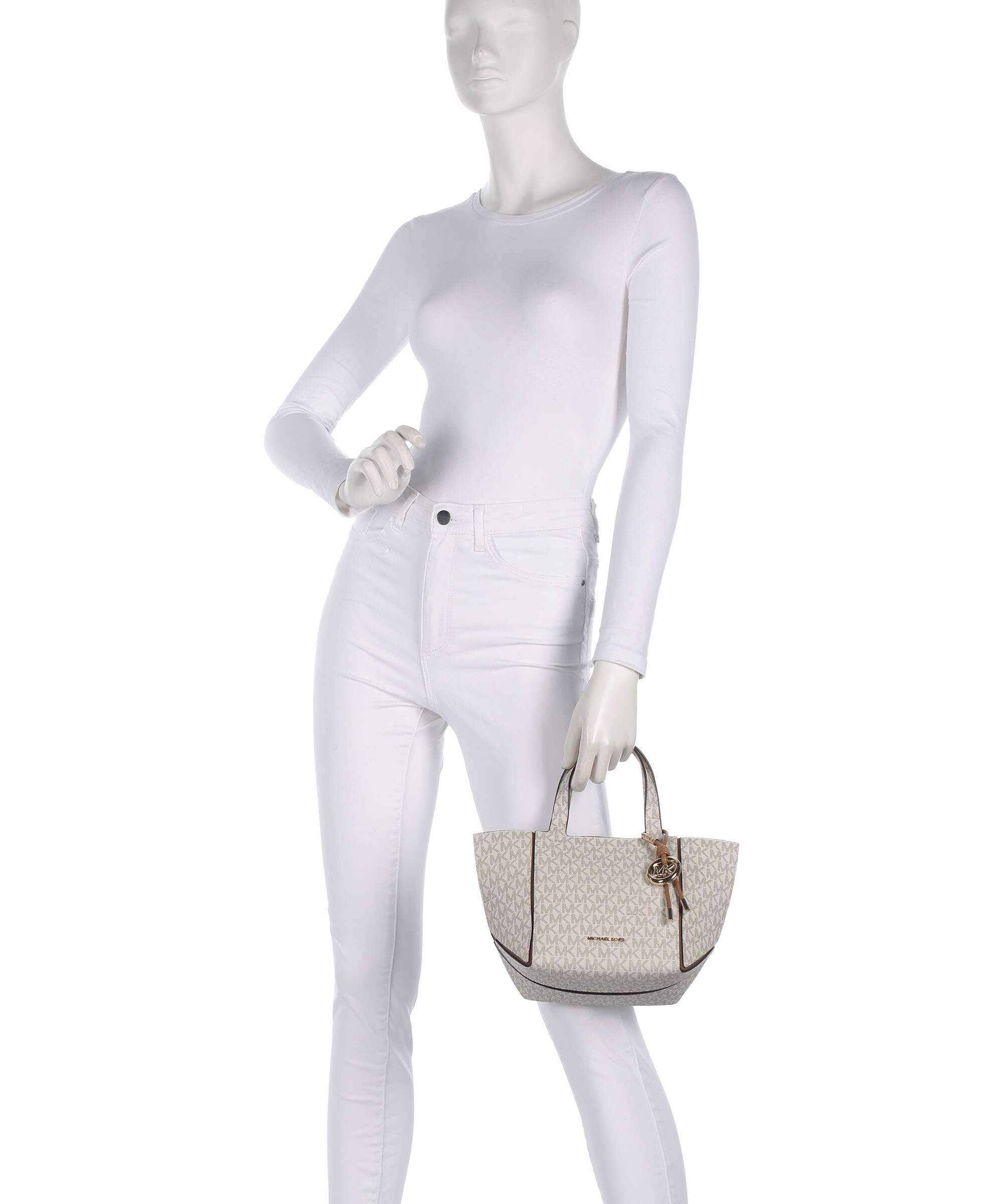 Michael Kors Jordi Small Handbag imitation leather vanilla/acorn