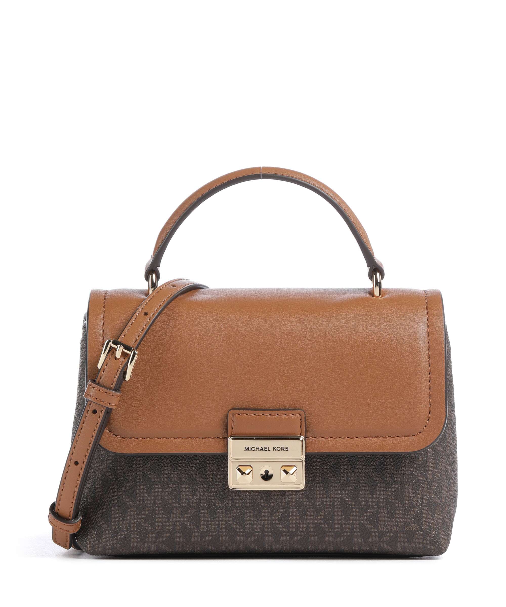 Michael Kors Tribeca XS Handbag imitation leather vanilla/acorn