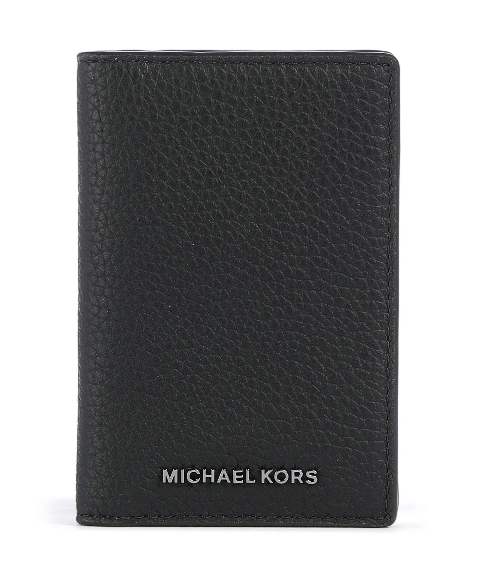 Michael Kors Hudson Credit card holder grained leather black