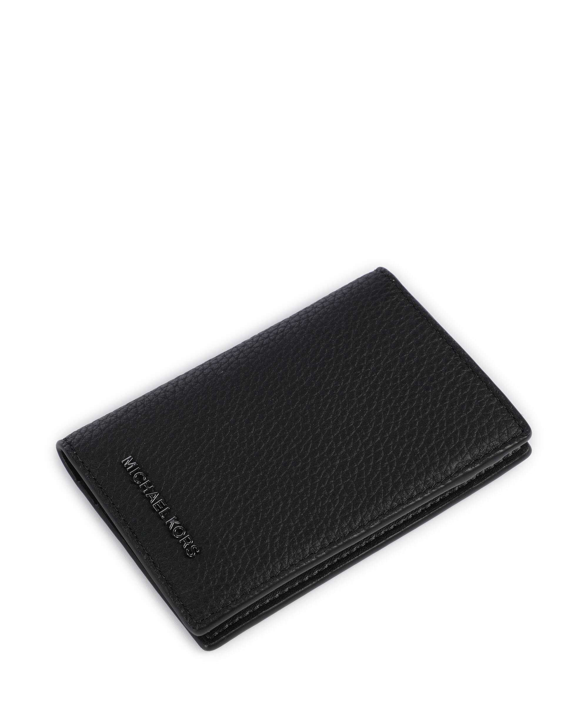 Michael Kors Hudson Credit card holder grained leather black
