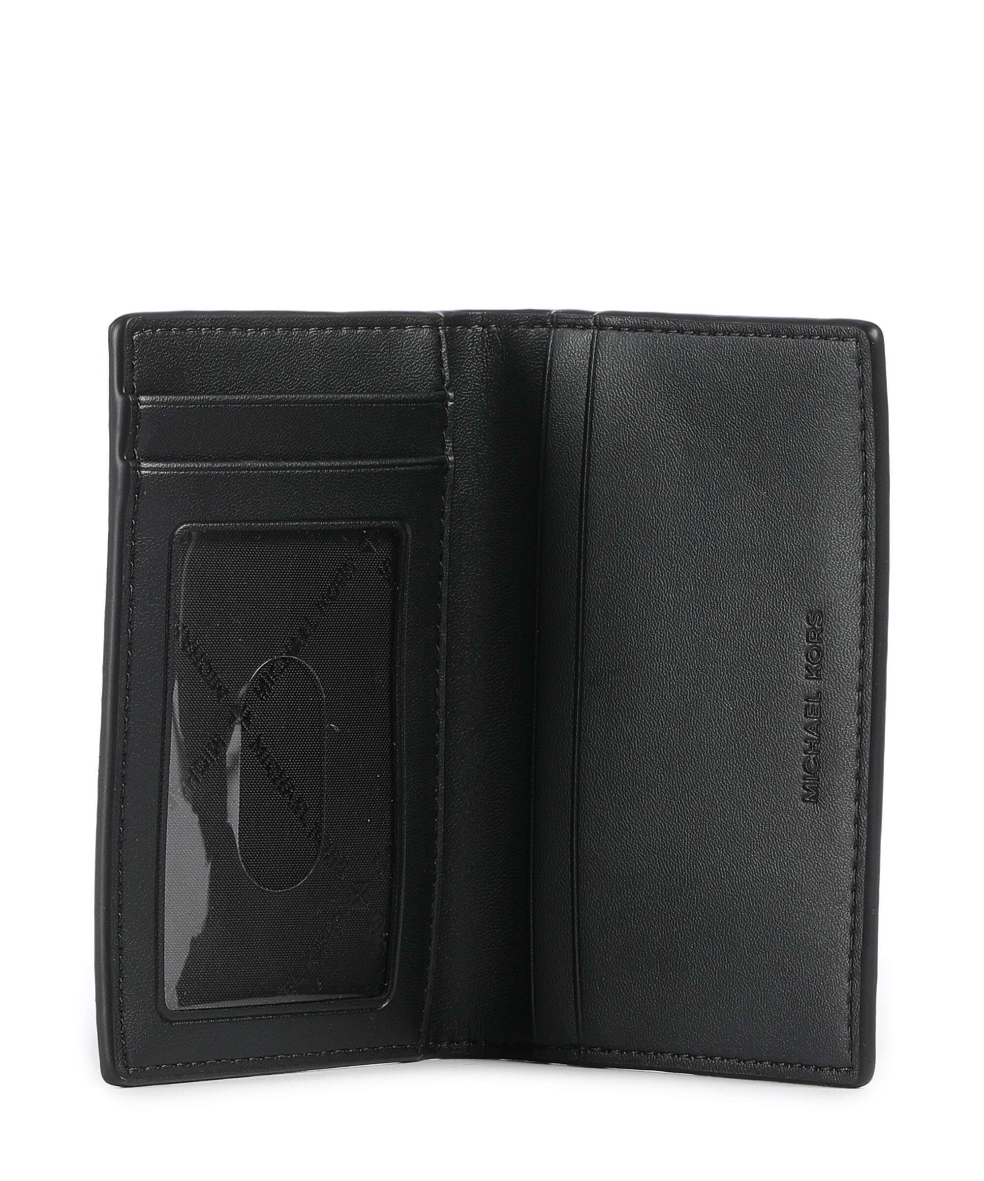 Michael Kors Hudson Credit card holder grained leather black