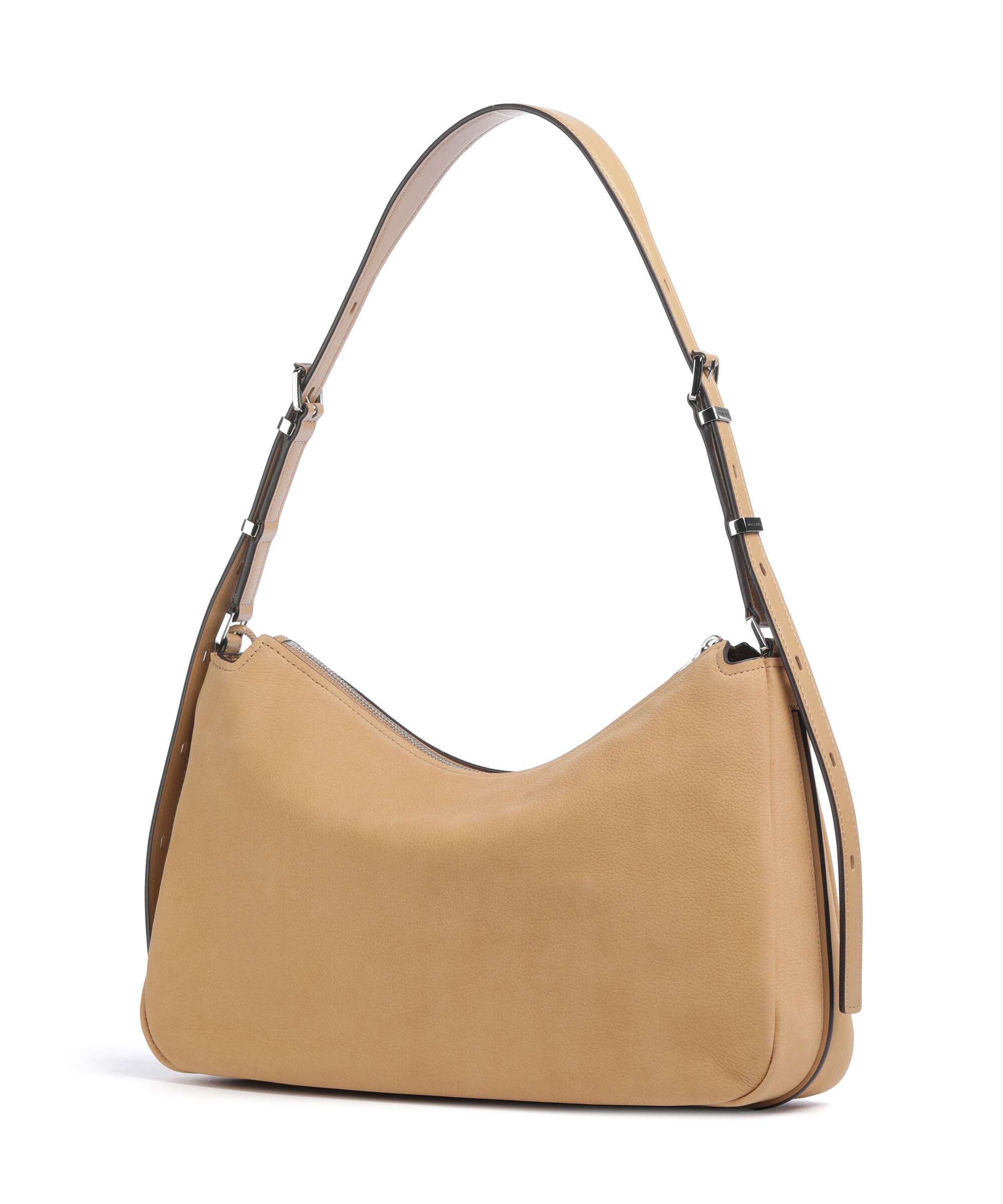 Michael Kors Nolita Medium Hobo bag nubuck cow leather peanut