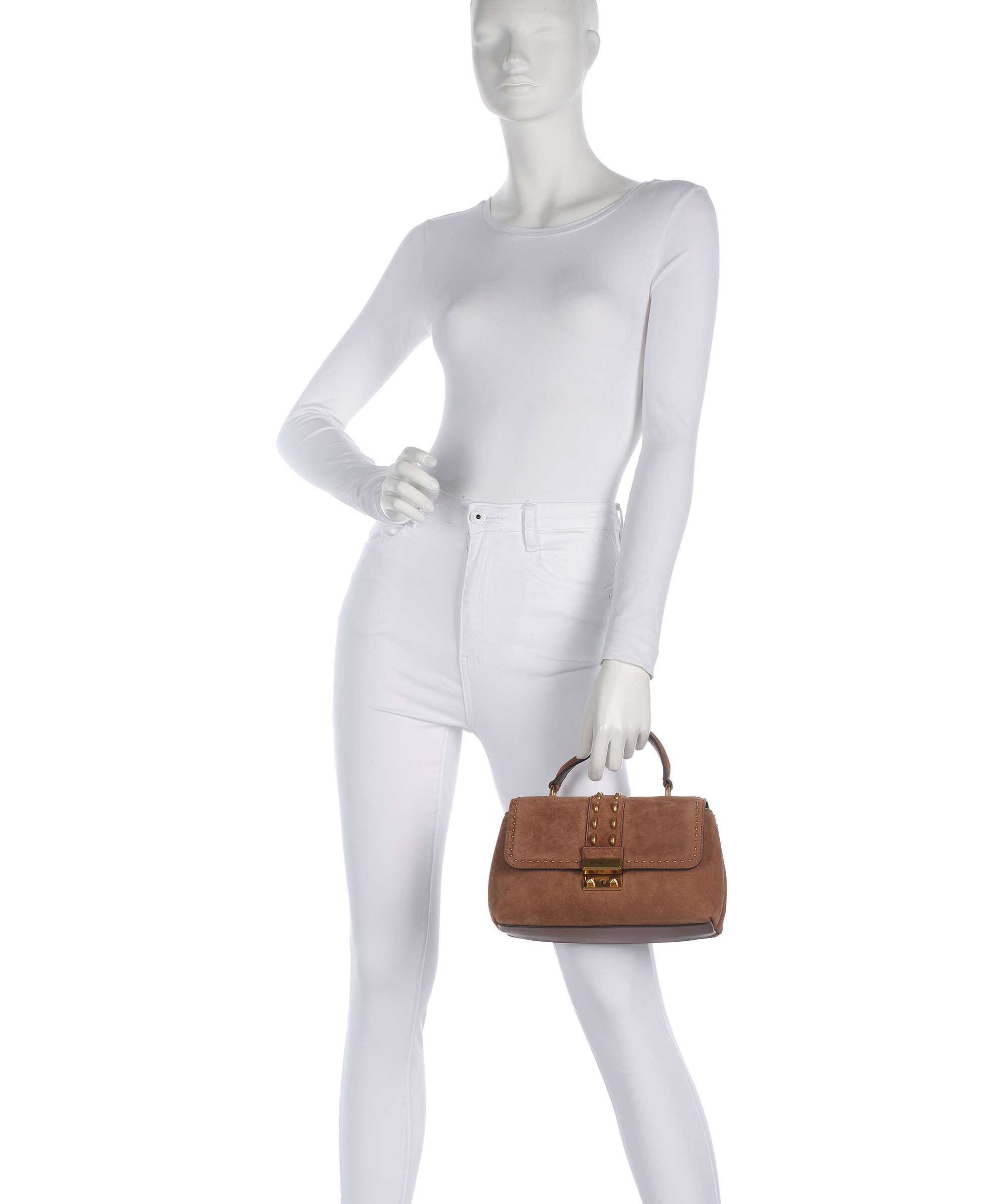 Michael Kors Tribeca Medium Handbag brushed cow leather luggage