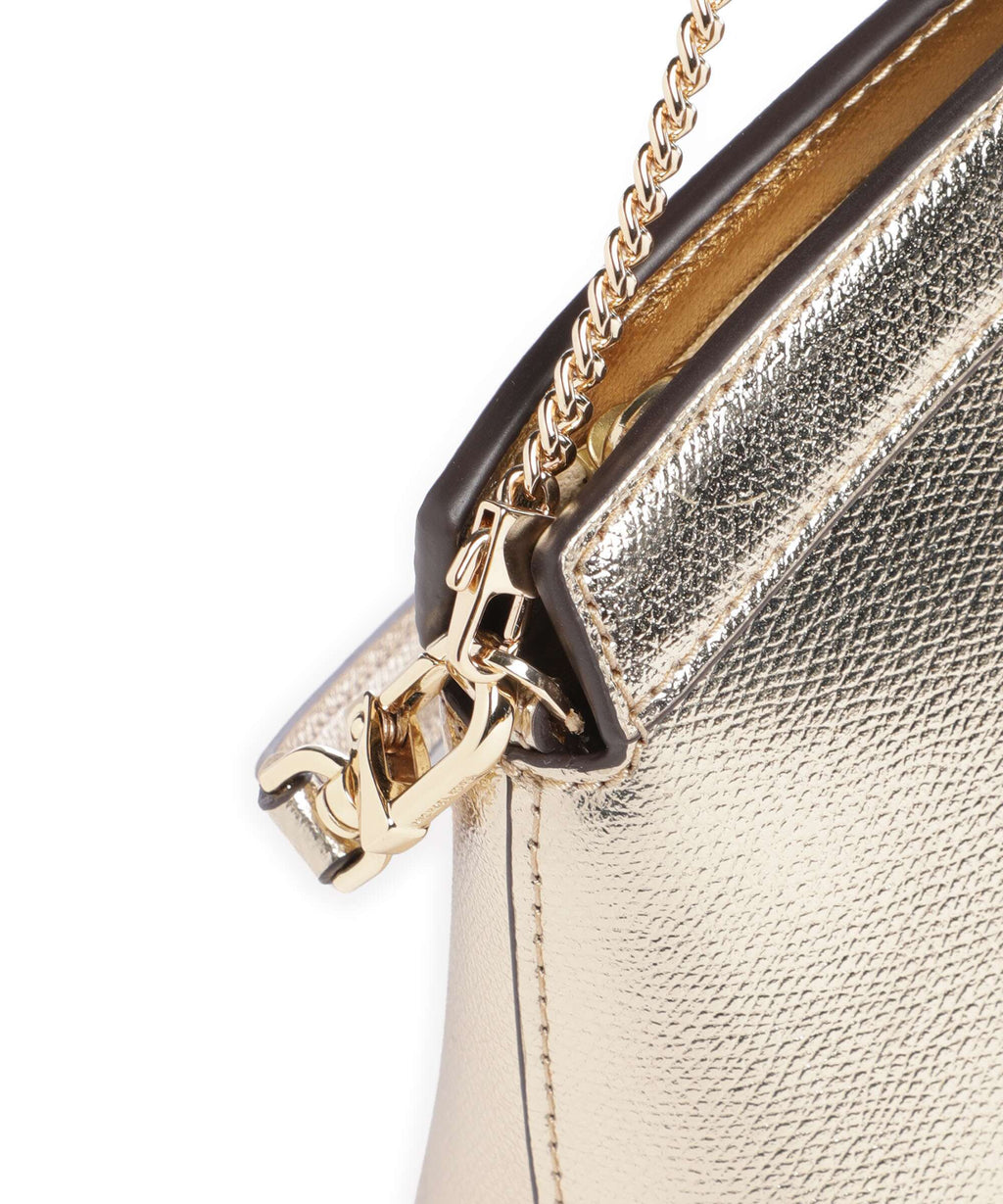 Michael Kors Athena Dome Chain Small Shoulder bag pale gold