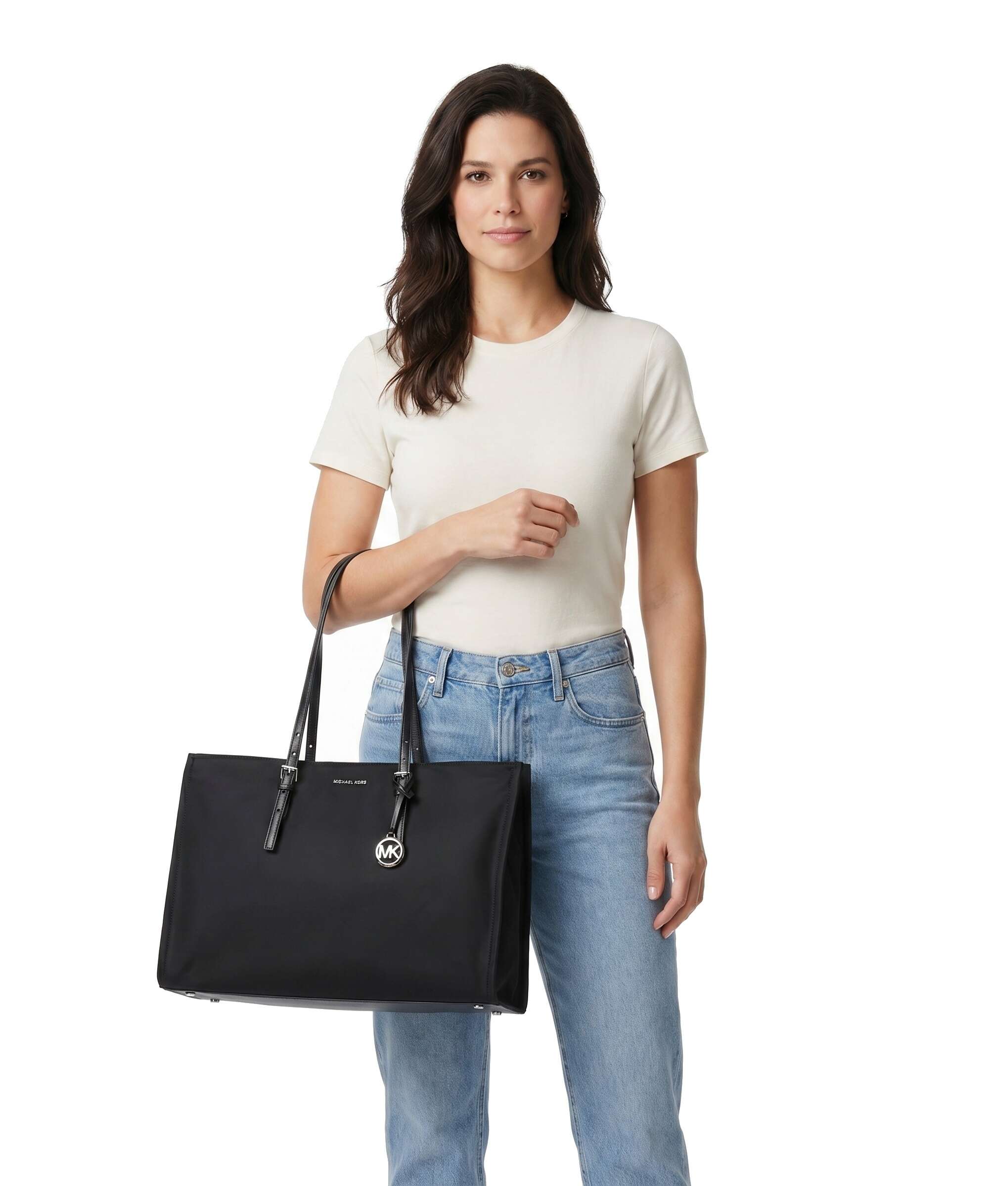 Michael Kors Zadie Tote bag 14″ nylon black - 30S6S6ZT3C-001 – WARDOW