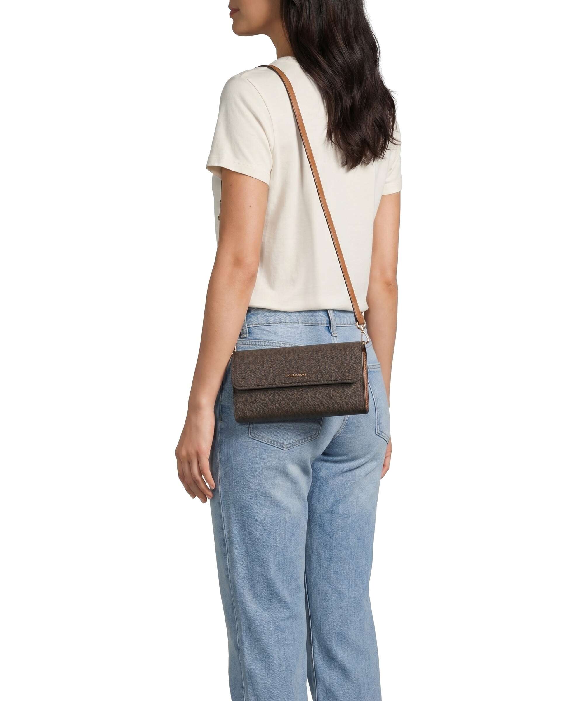 Michael Kors Jet Set Small Crossbody bag imitation leather brown