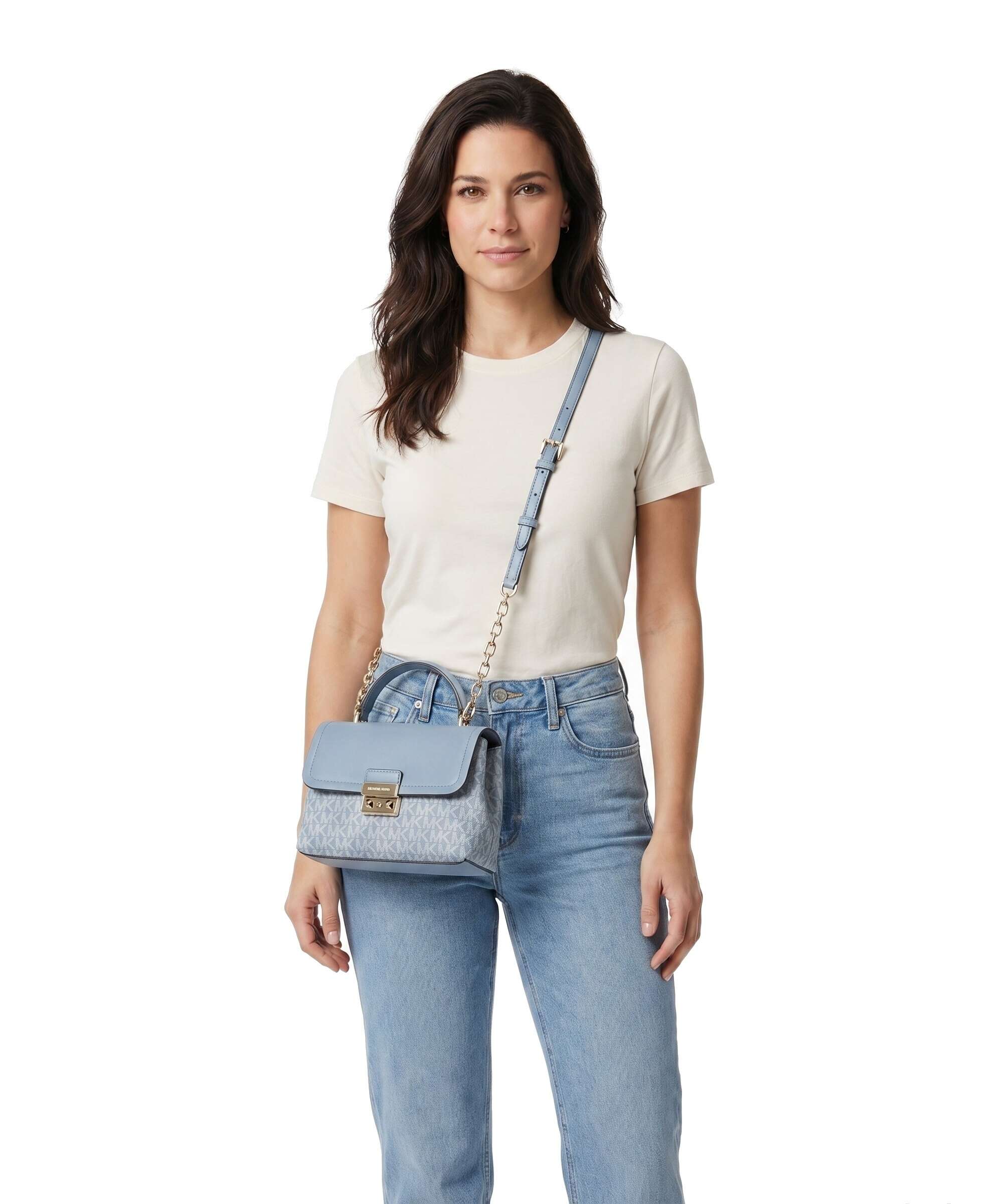 Michael Kors Tribeca XS Crossbody bag imitation leather chambray