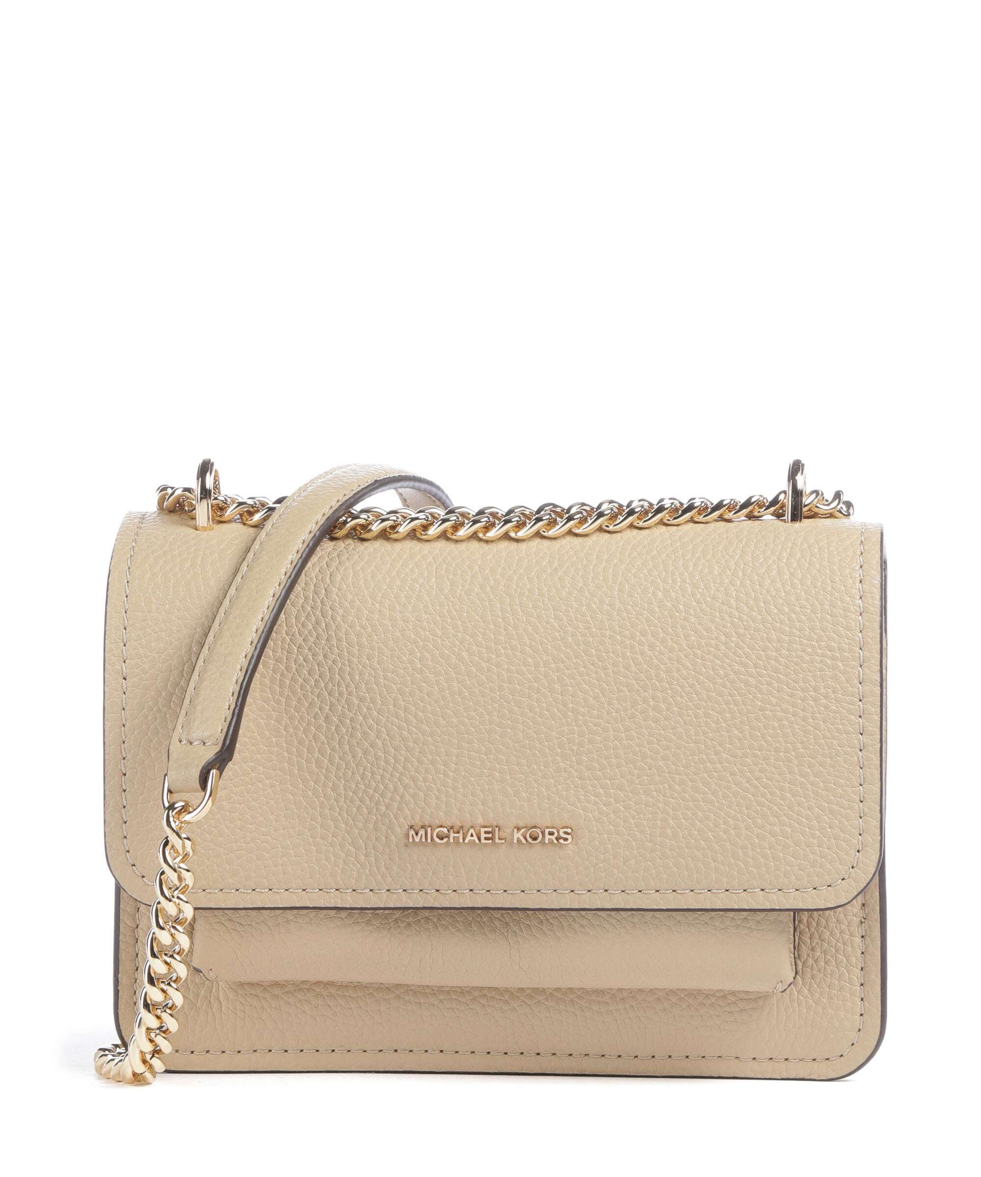 Michael Kors Claire Small Shoulder bag grained leather khaki