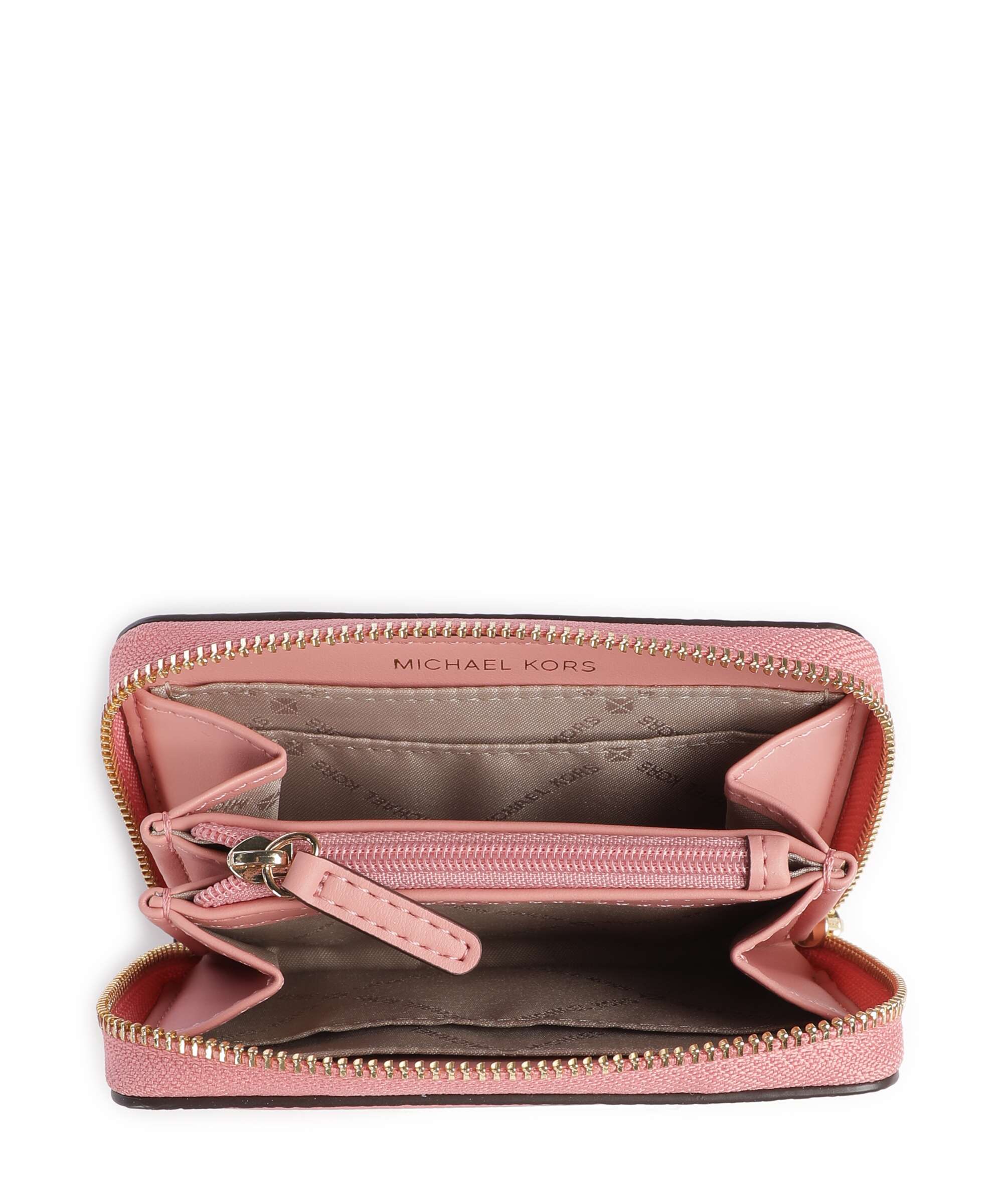 Michael Kors Jet Set Wallet grained leather primrose - 32T4GJ6Z5L