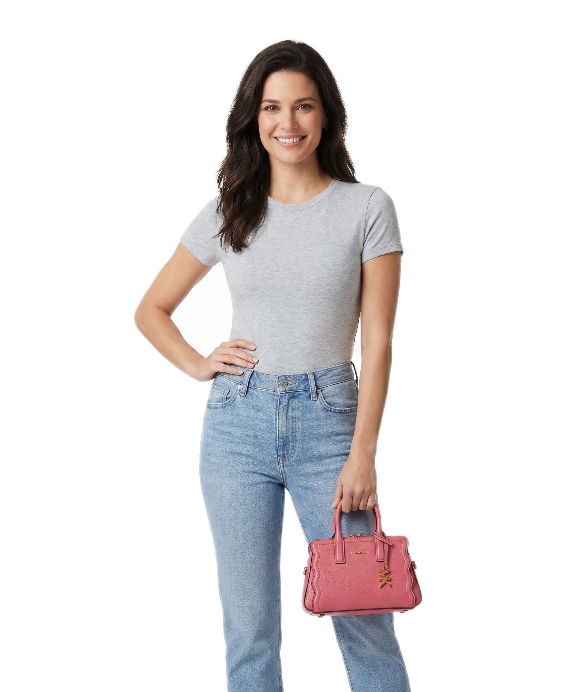 Michael Kors Laila XS Handbag grained cow leather light berry
