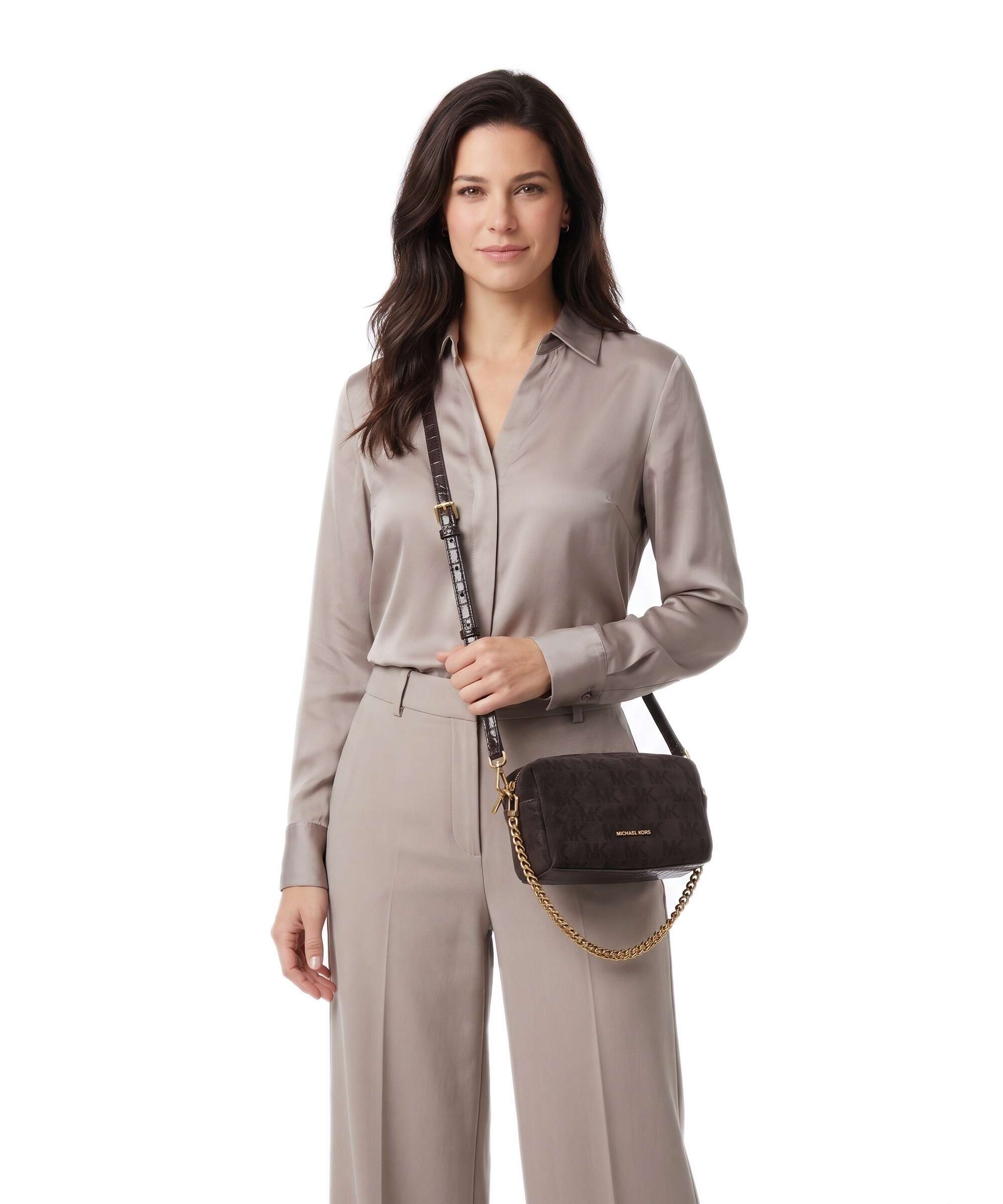Michael Kors Bryant Small Crossbody bag leather chocolate
