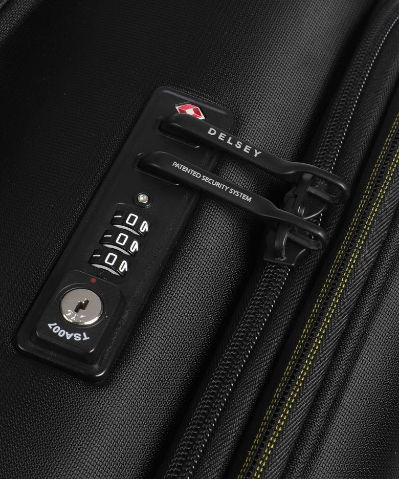 Delsey Paris Brochant 3 Spinner (4 wheels) deep black