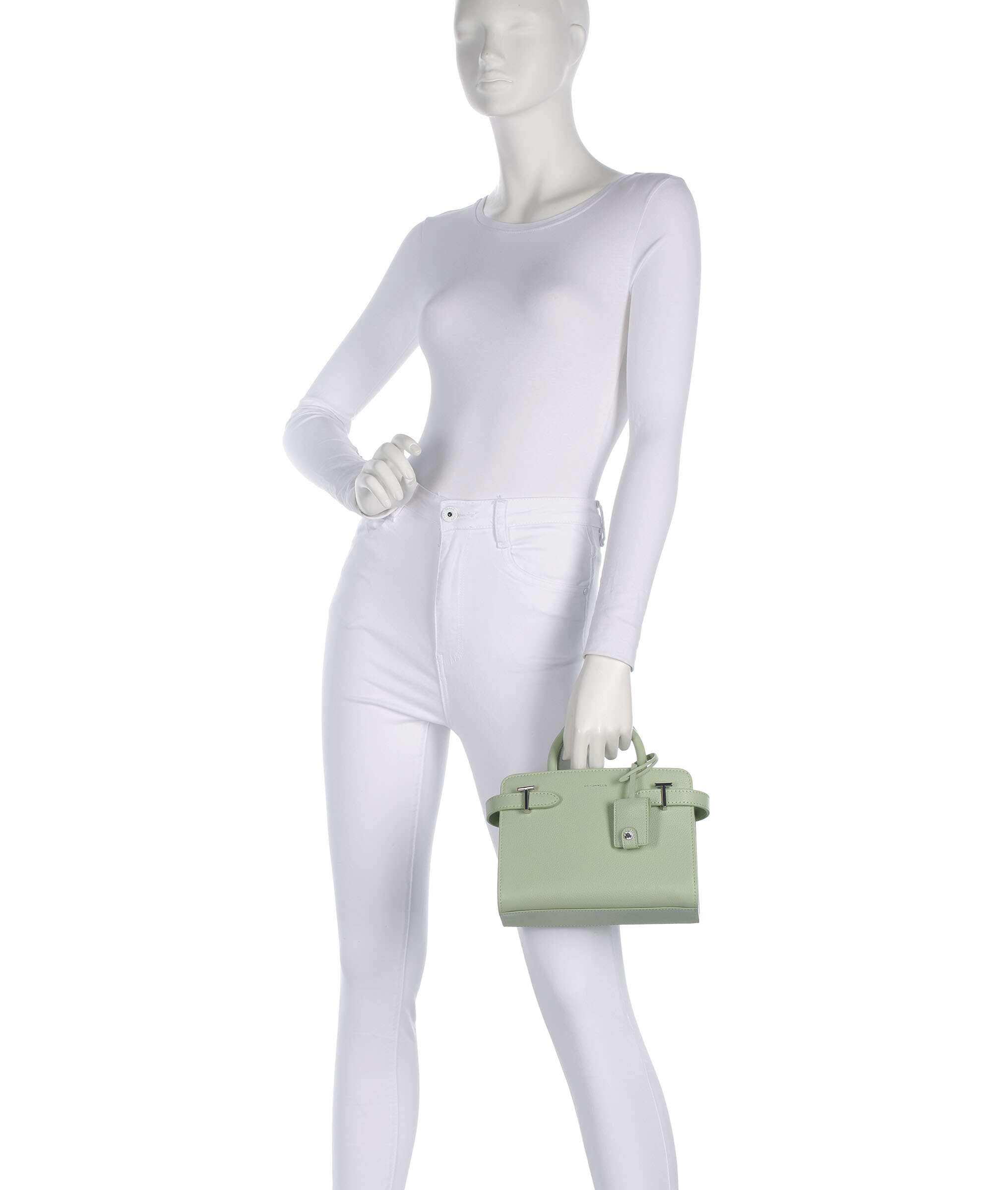 Le Tanneur Emilie Handbag grained leather aloe - TEMI1606V18 – WARDOW