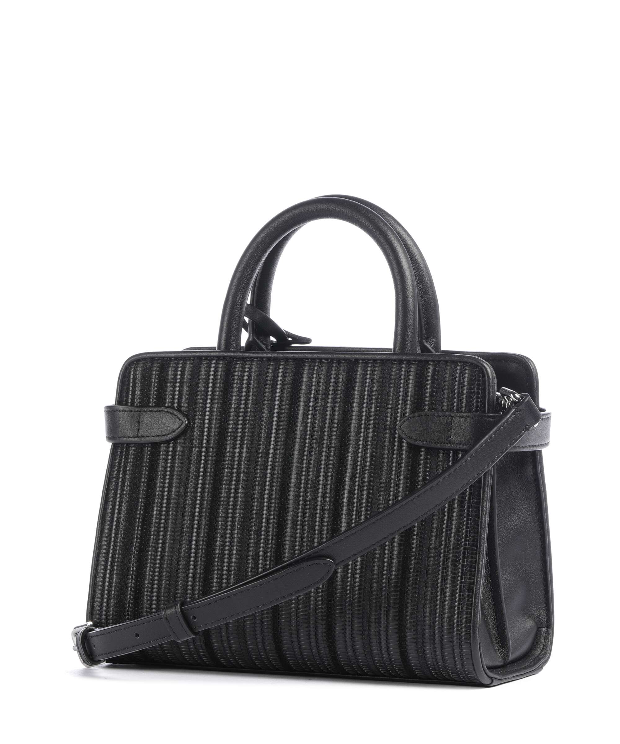 Le Tanneur Emilie Handbag grained leather noir - TEMI16B7N01 – WARDOW